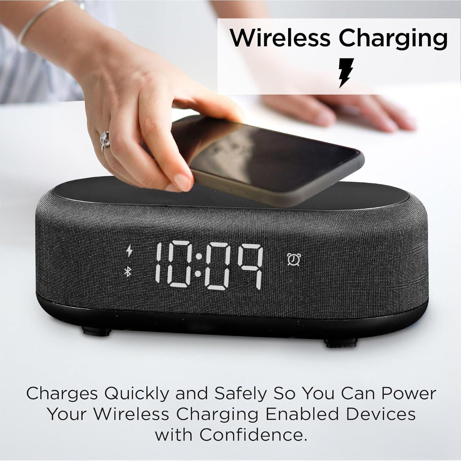 Reloj Despertador Bluetooth Genérico con Cargador Inalámbrico