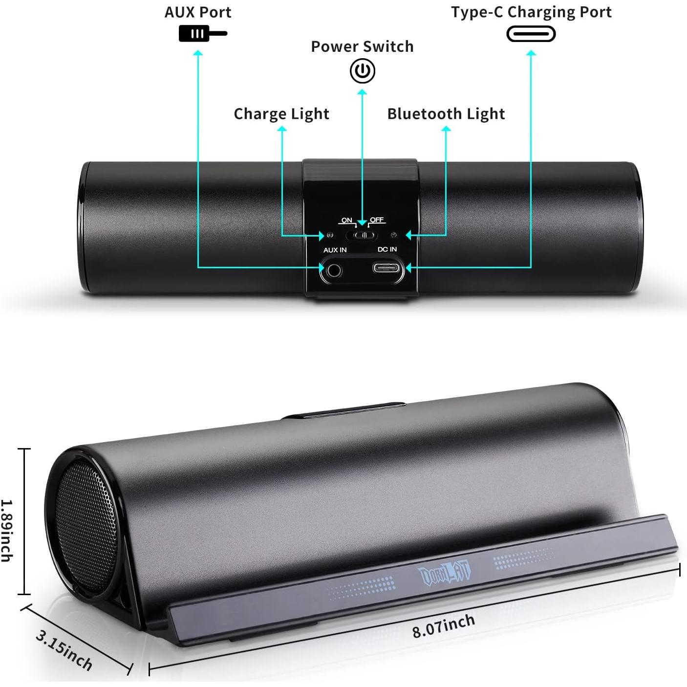 Altavoz Inalámbrico Bluetooth DORNLAT Dock Portátil 3W Doble
