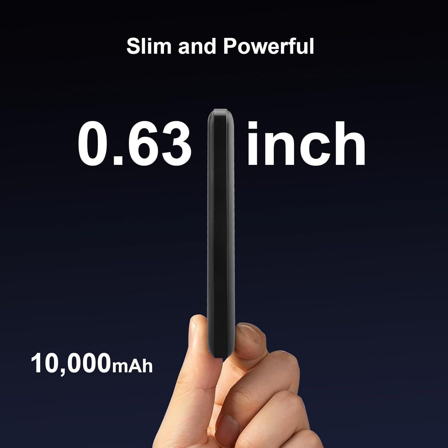 Cargador Portátil Miady 10000mAh 22.5W Carga Rápida Doble USB