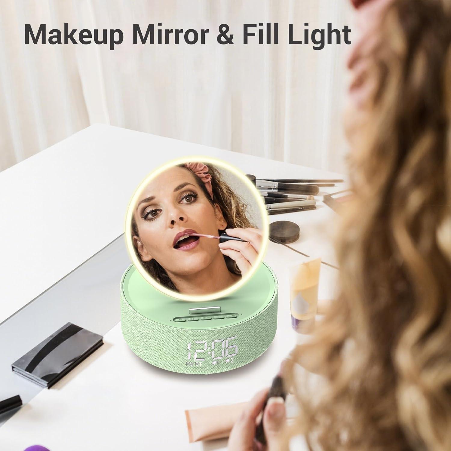 Altavoz Bluetooth COLSUR con Espejo y Reloj Despertador