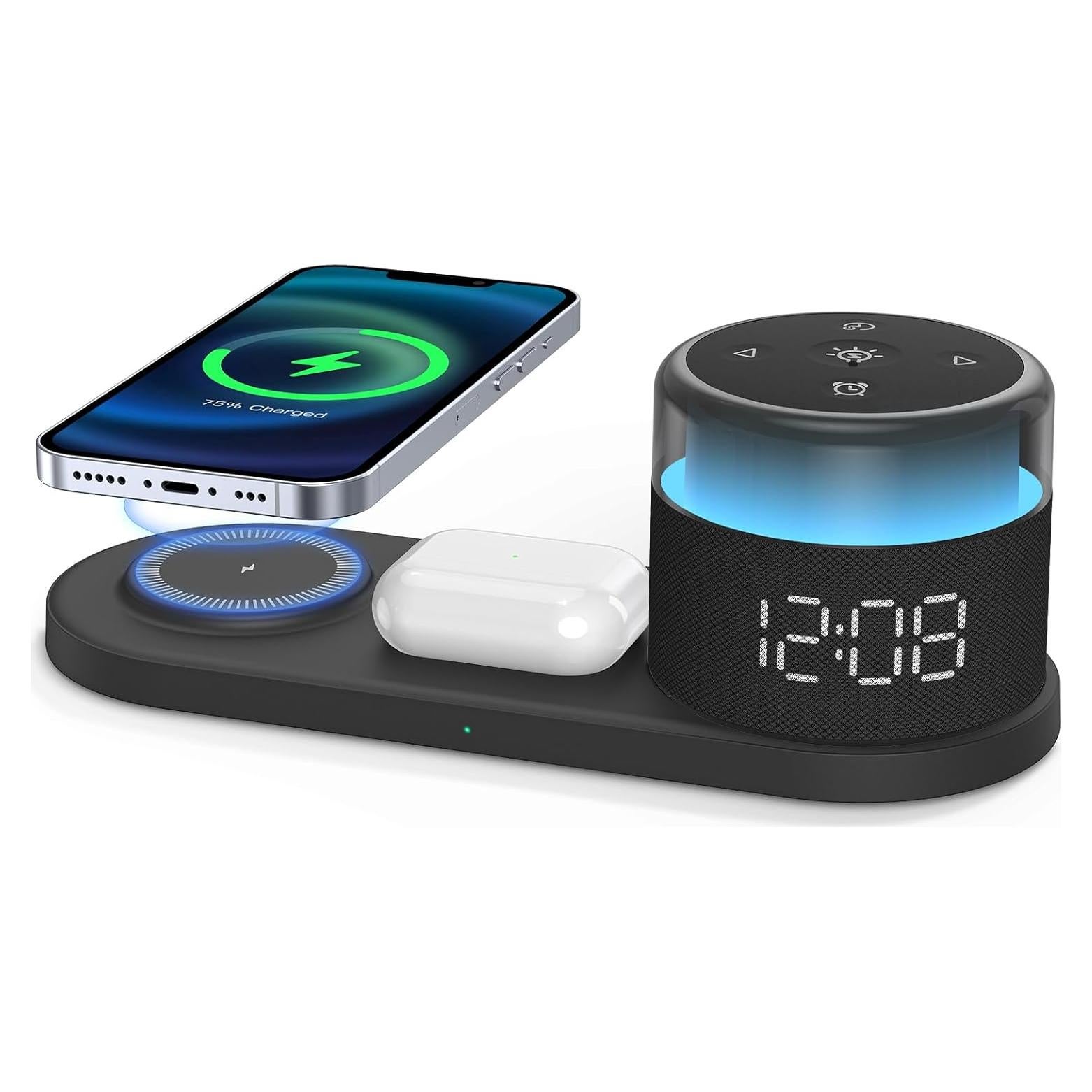 Reloj Despertador Housbay con Carga Inalámbrica 3-en-1