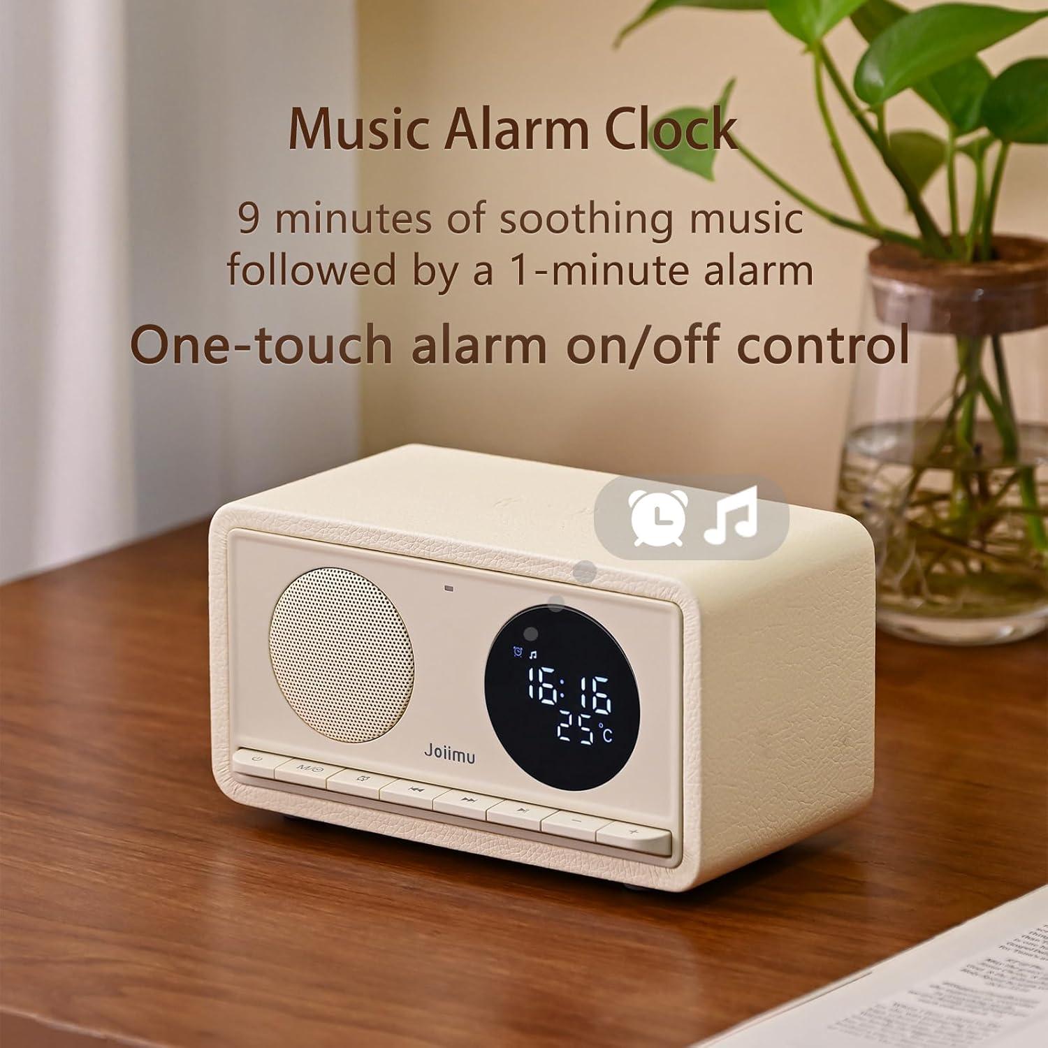 Reloj Despertador Bluetooth Joiimu JM5 con Radio FM y Carga Inalámbrica