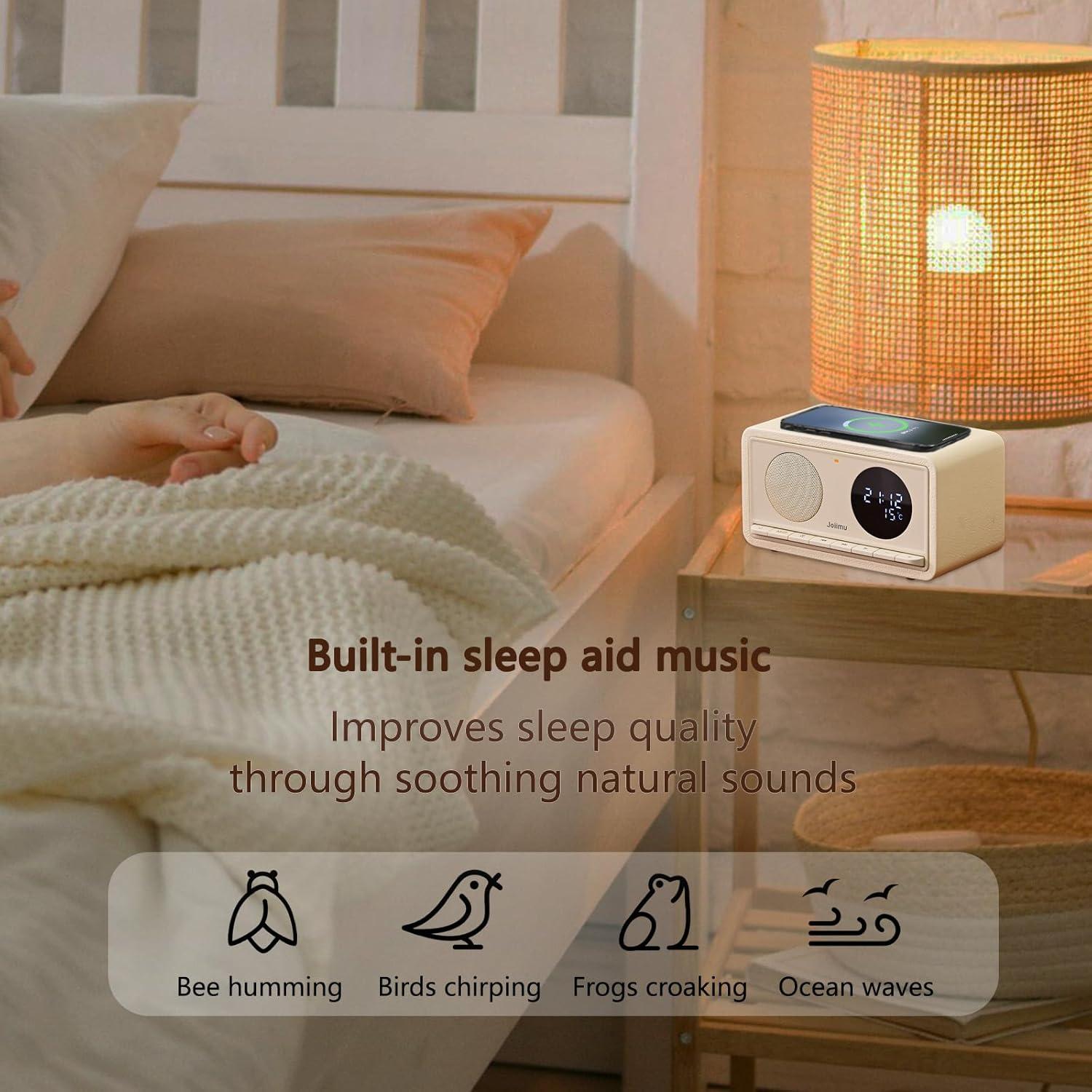 Reloj Despertador Bluetooth Joiimu JM5 con Radio FM y Carga Inalámbrica