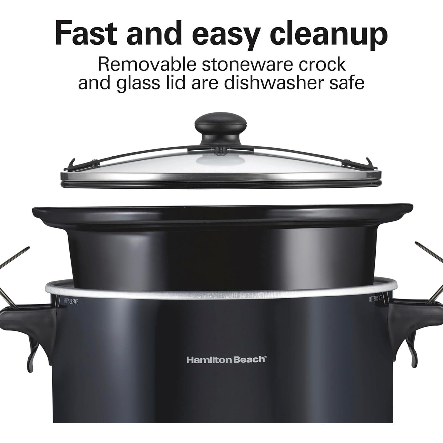 Olla de Cocción Lenta Hamilton Beach 10 Cuartos Negra