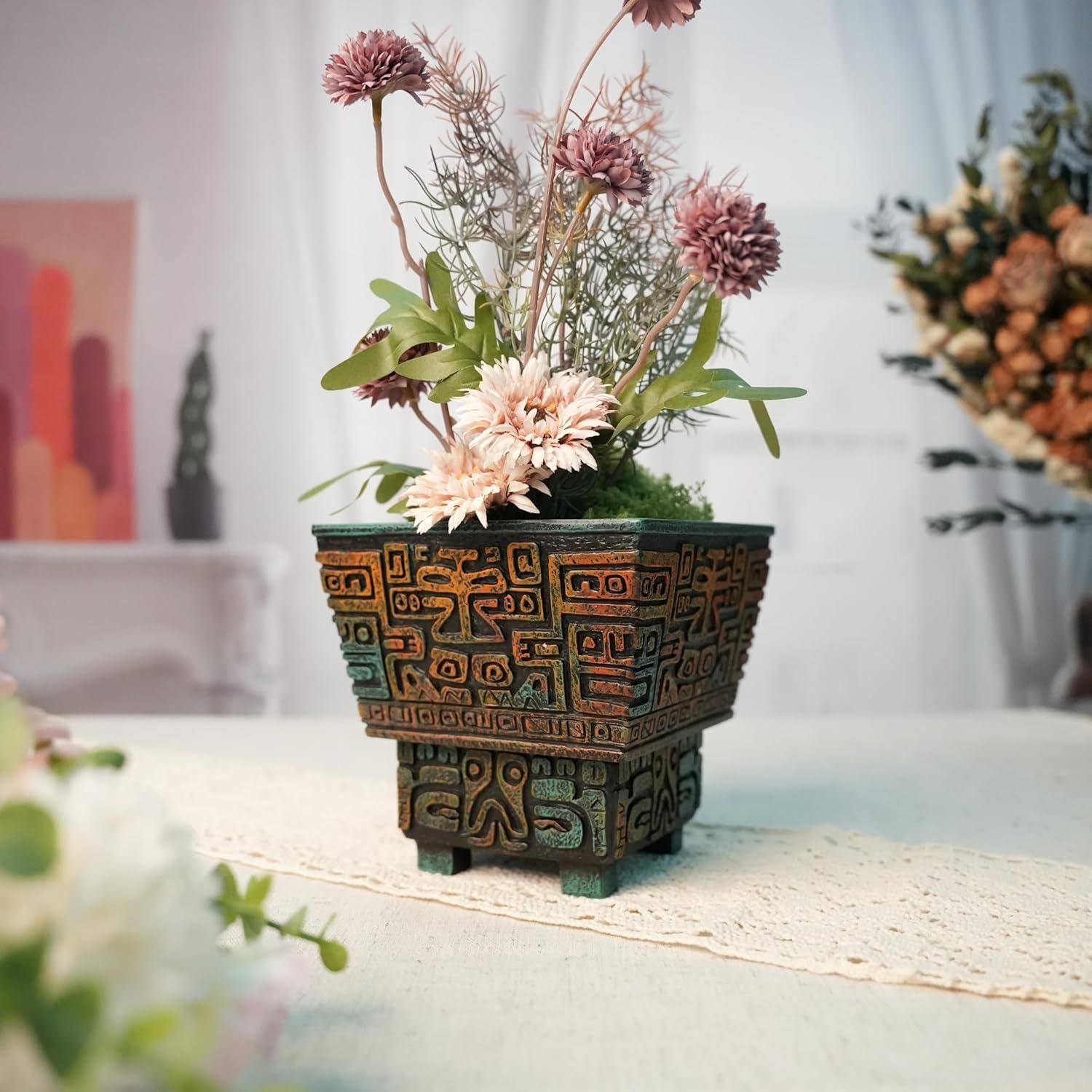 Maceta Autorriego Forkai Mariposa Mística 15 cm Resina