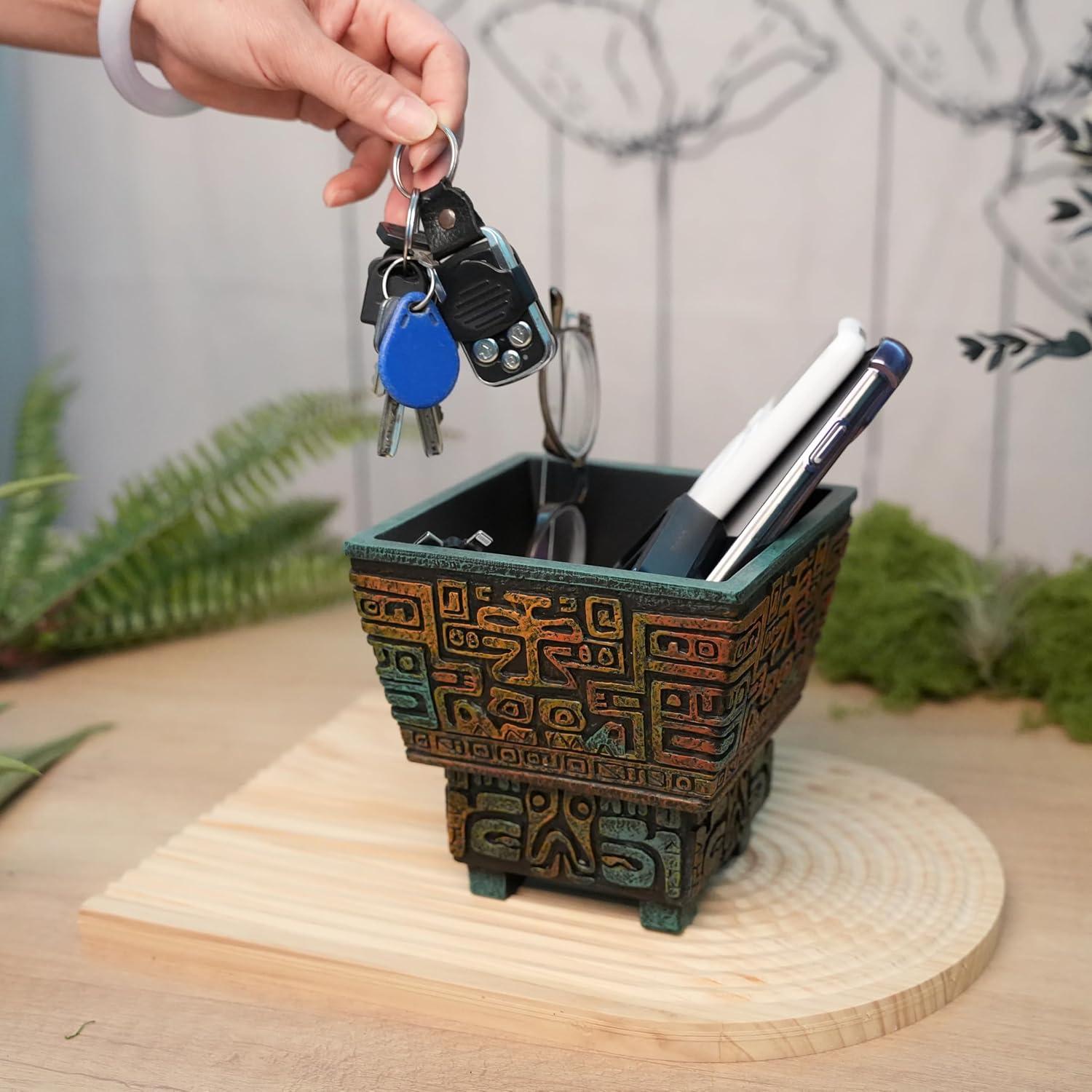 Maceta Autorriego Forkai Mariposa Mística 15 cm Resina