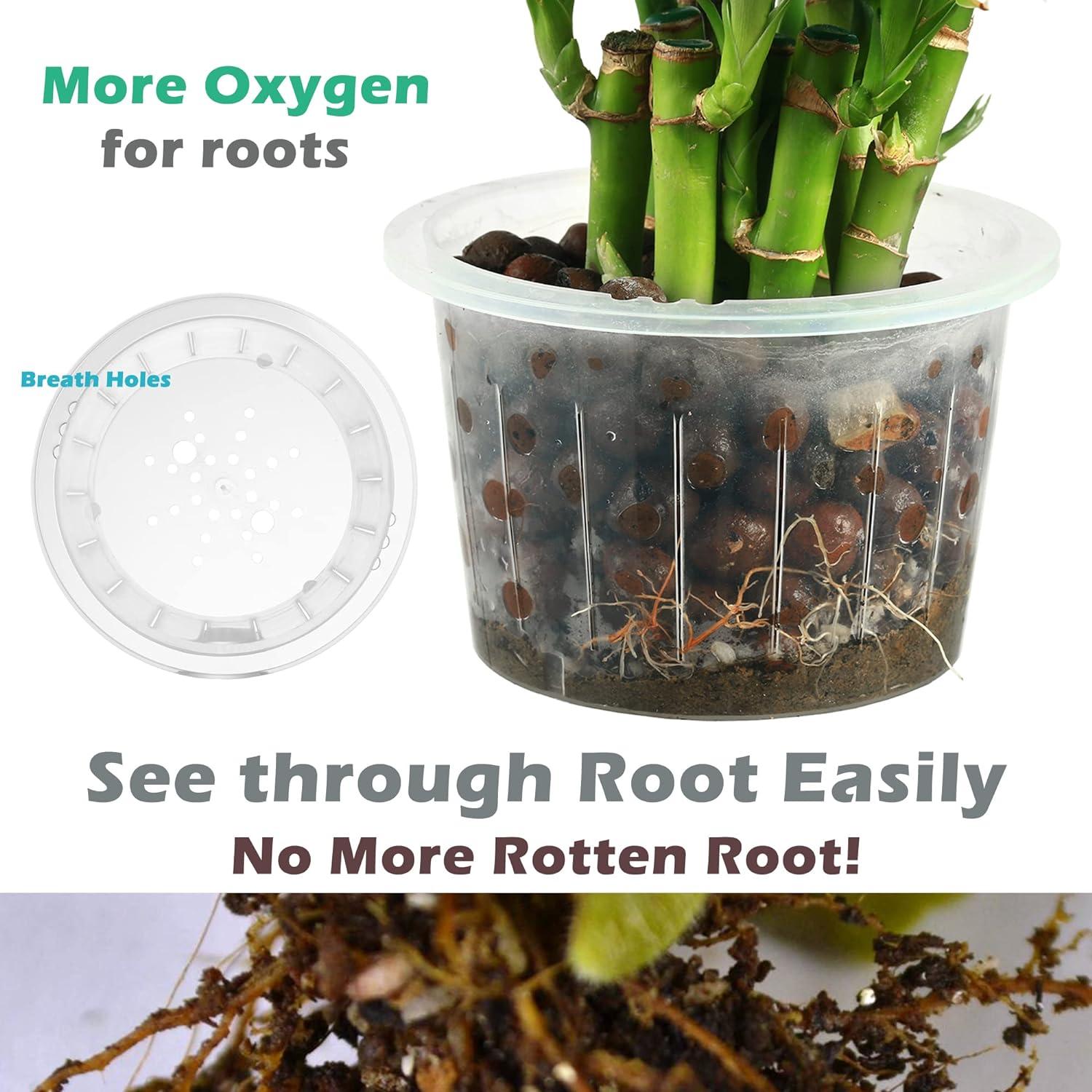 Paquete de 6 macetas autorriego DEELF OUTLET 17 cm blancas