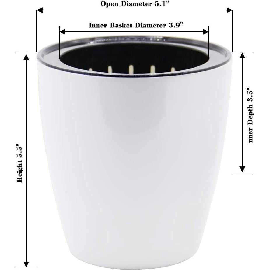 Maceta Autorriego SAND MINE Blanca 6 Unidades 13cm