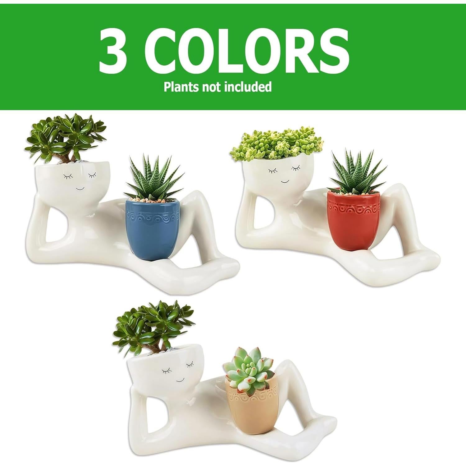 Macetero Chico Perezoso Jiyikua de Resina Azul 13x25cm