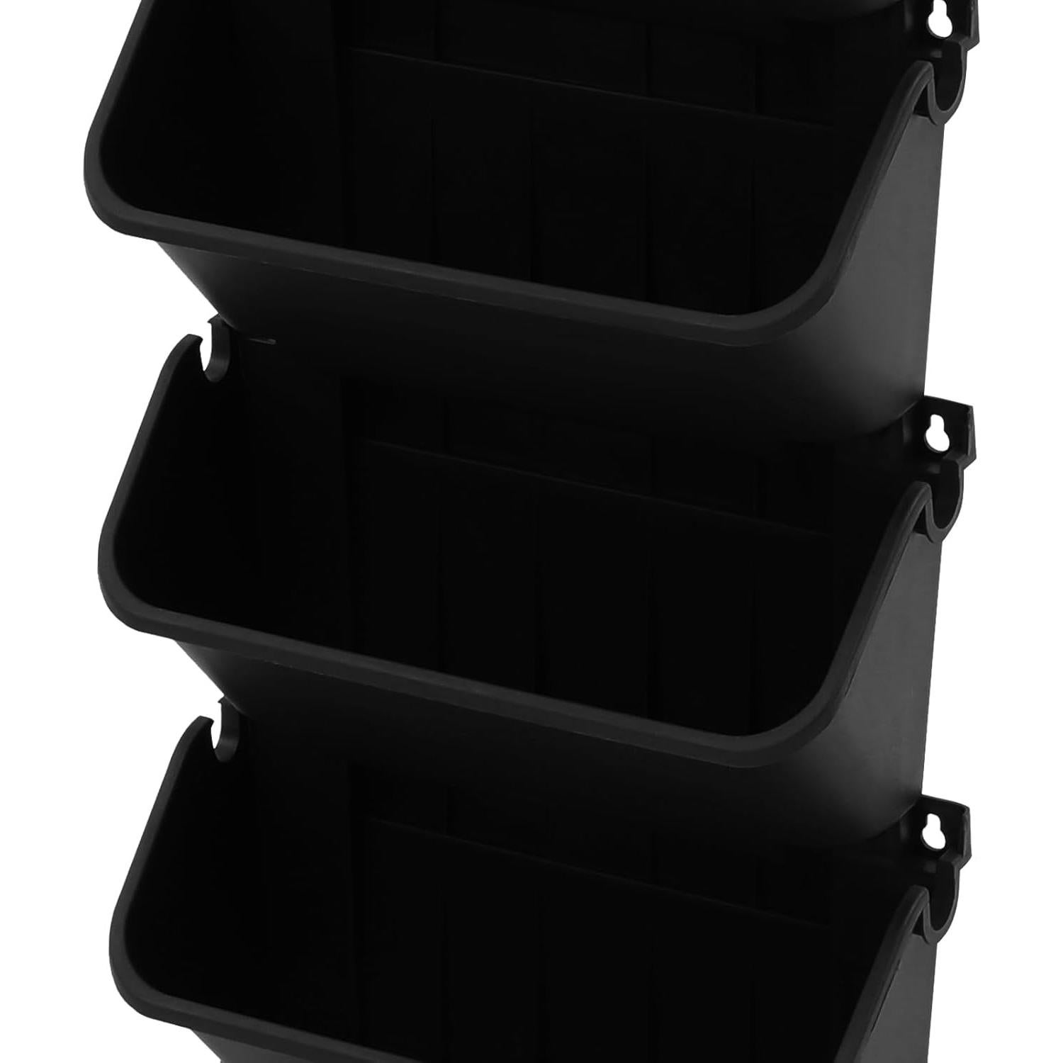 Macetas Verticales Autorriego CCXYYFDJ - 18 Unidades Negro