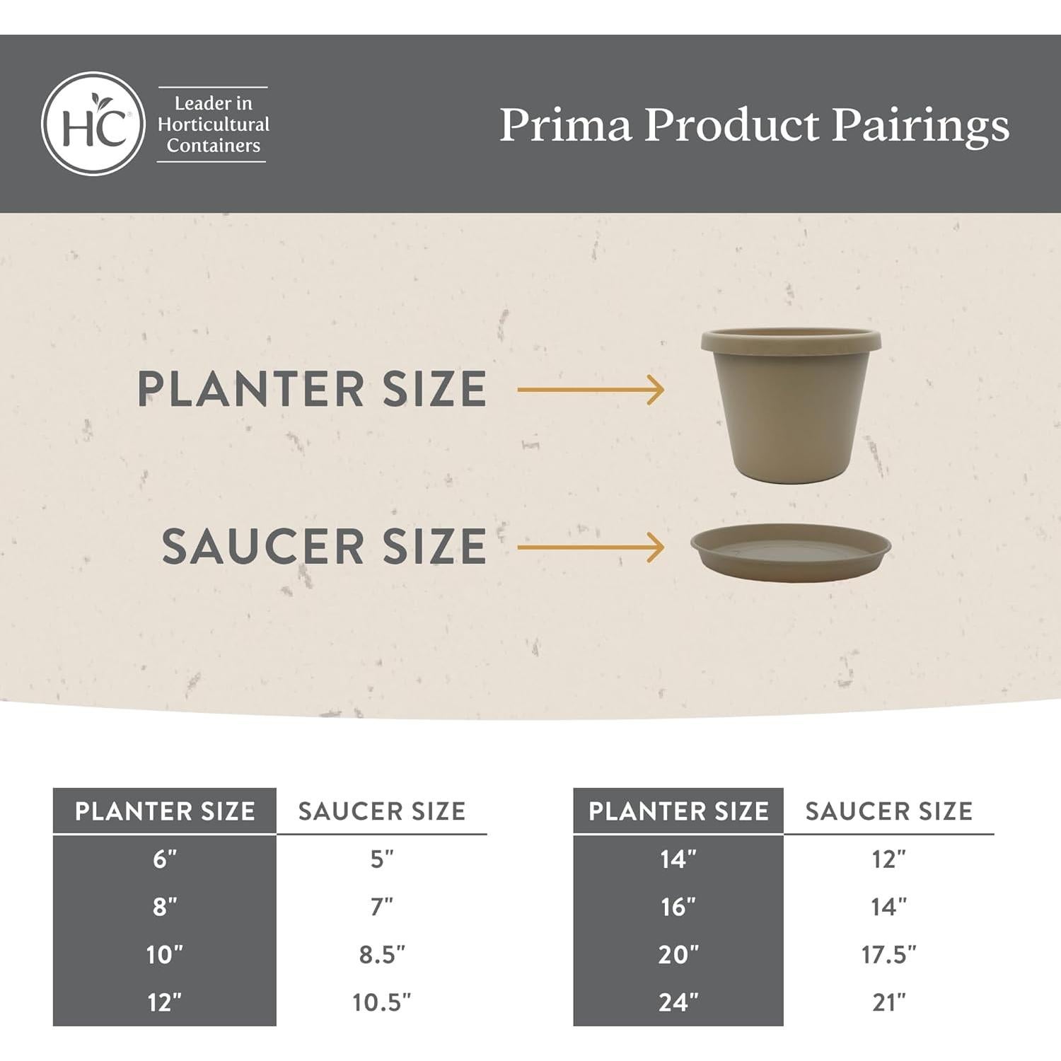 Maceta Redonda de Plástico El HC Companies 15.24 cm - Paquete de 4