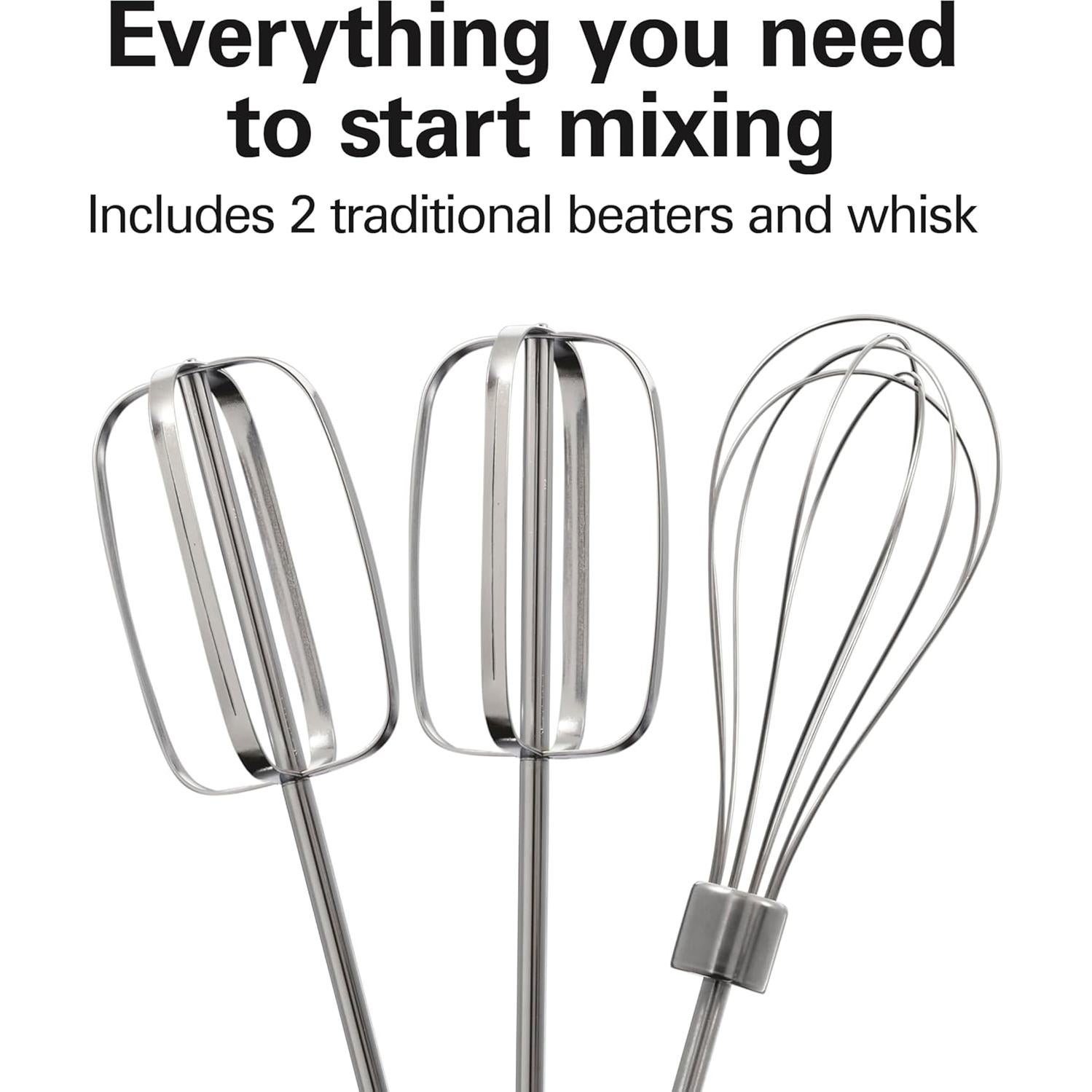 Batidora de Mano Eléctrica Hamilton Beach 250W 6 Velocidades Blanca