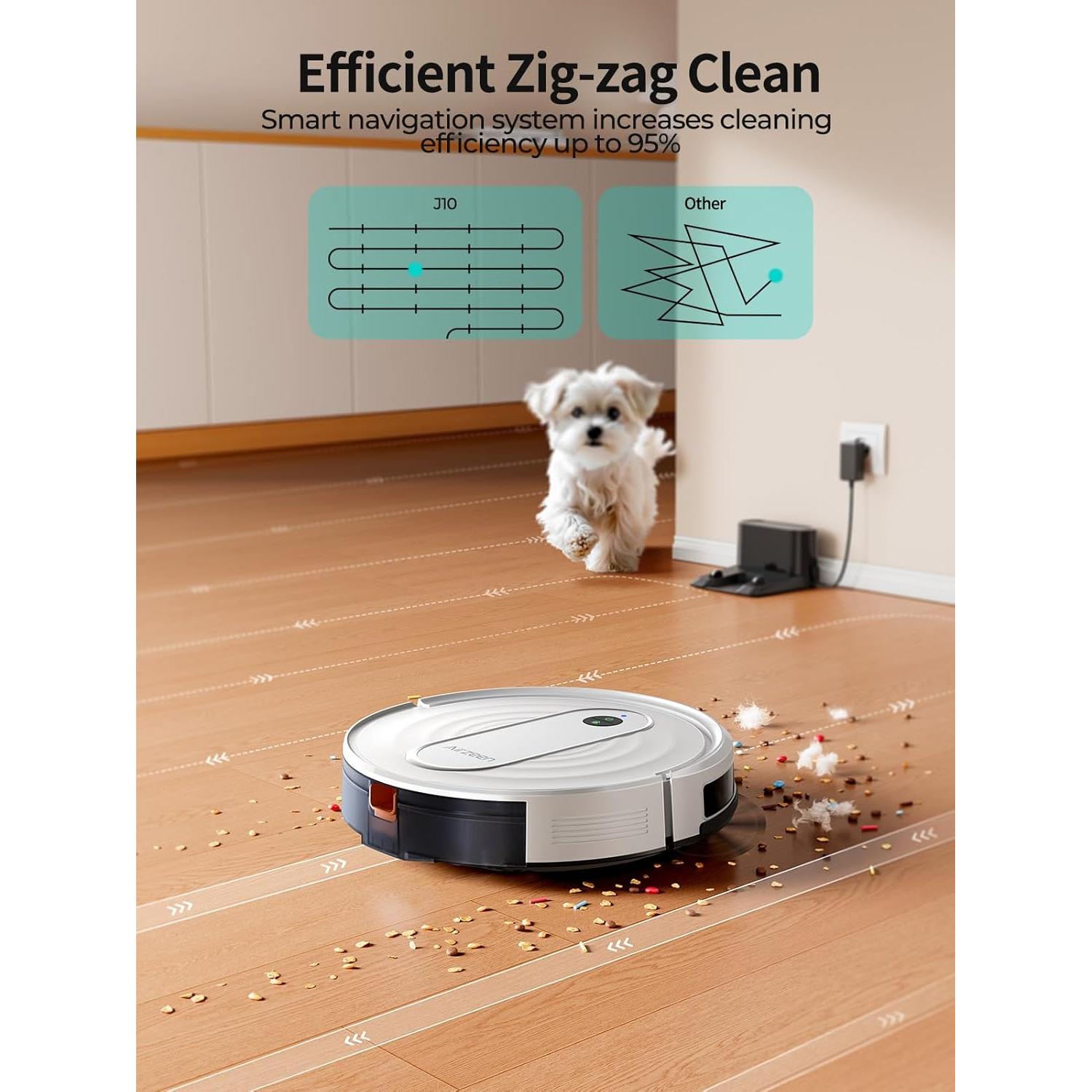 Aspirador Robot J10 Airzeen - Succión 4000Pa, 3 en 1, Control APP/Alexa