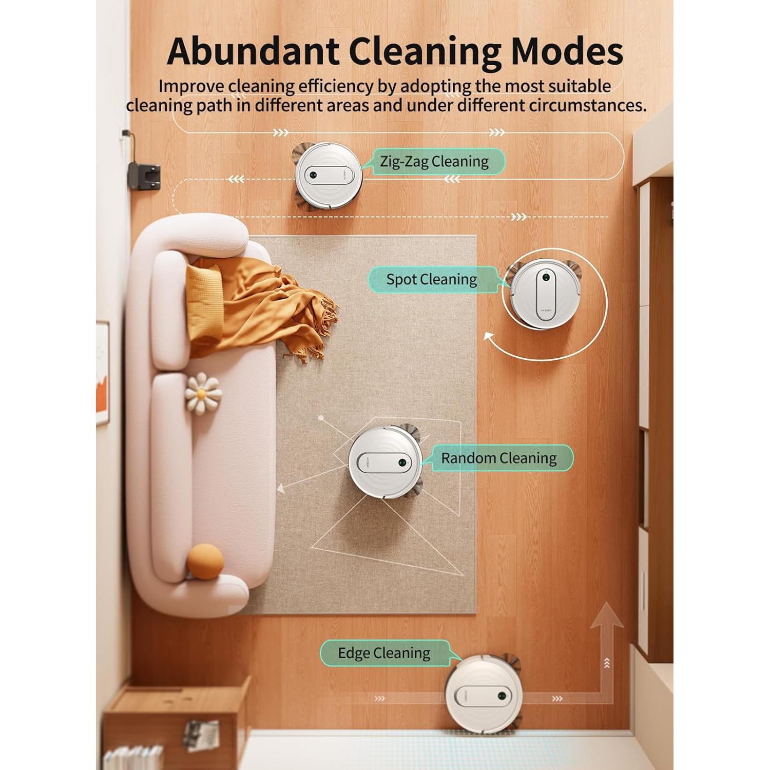 Aspirador Robot J10 Airzeen - Succión 4000Pa, 3 en 1, Control APP/Alexa