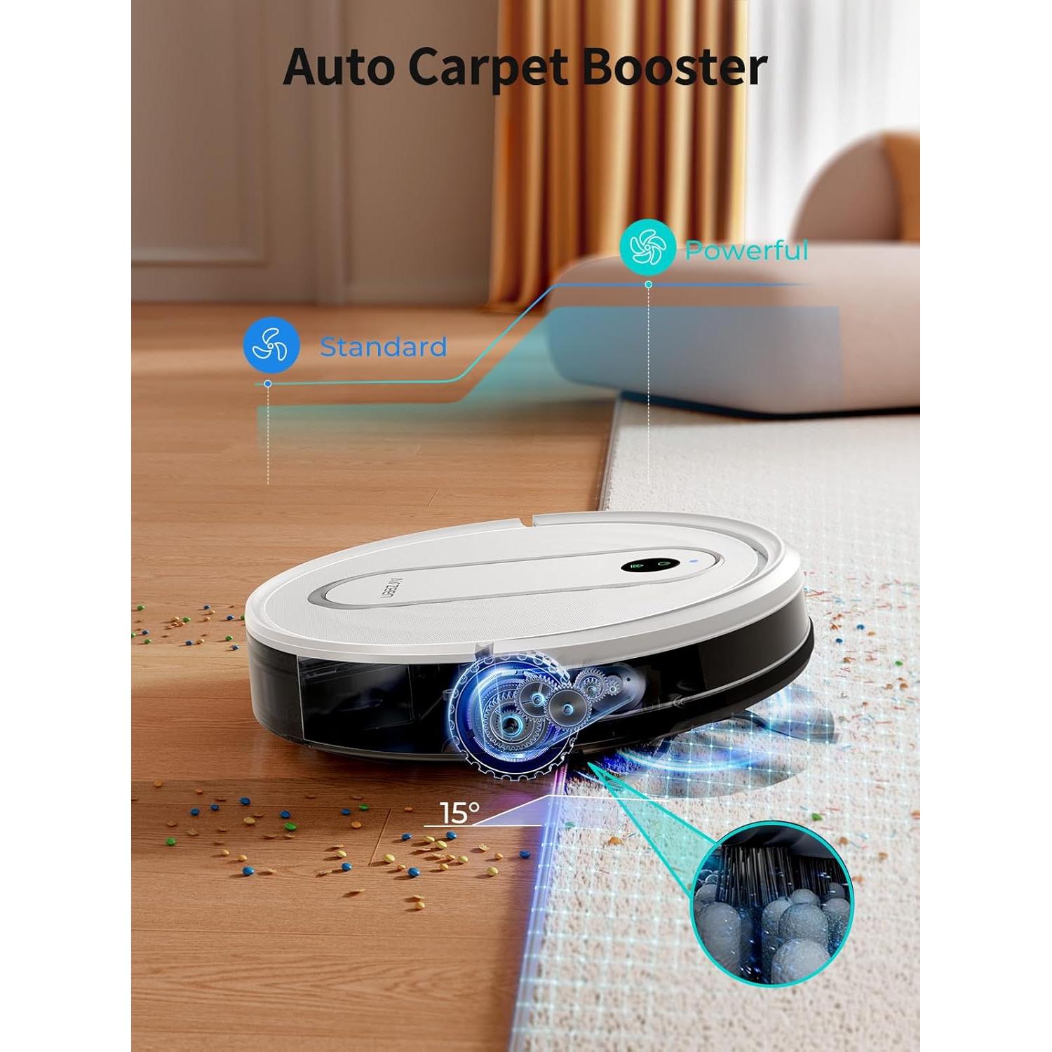 Aspirador Robot J10 Airzeen - Succión 4000Pa, 3 en 1, Control APP/Alexa