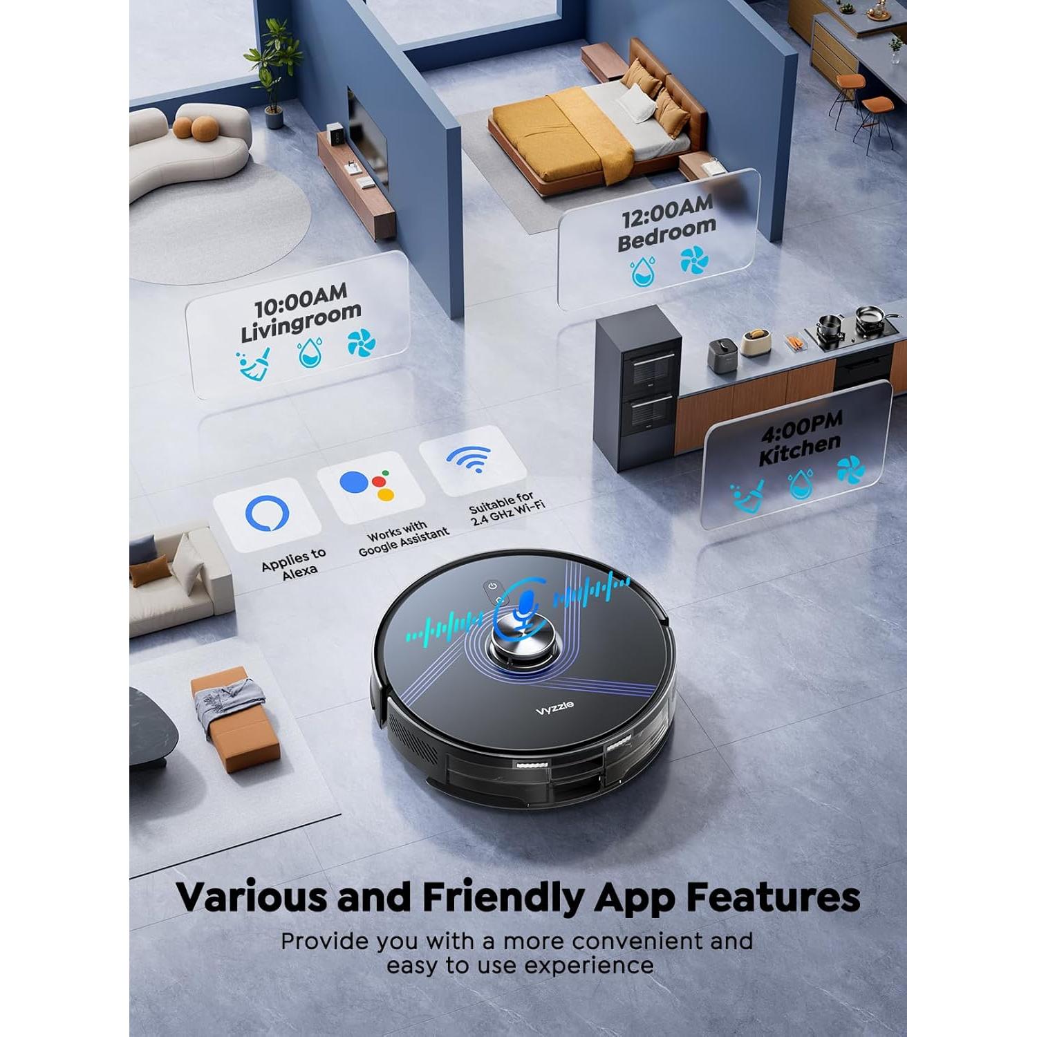 Aspiradora Robot Vyzzle E20 Autovaciable 5500Pa WiFi
