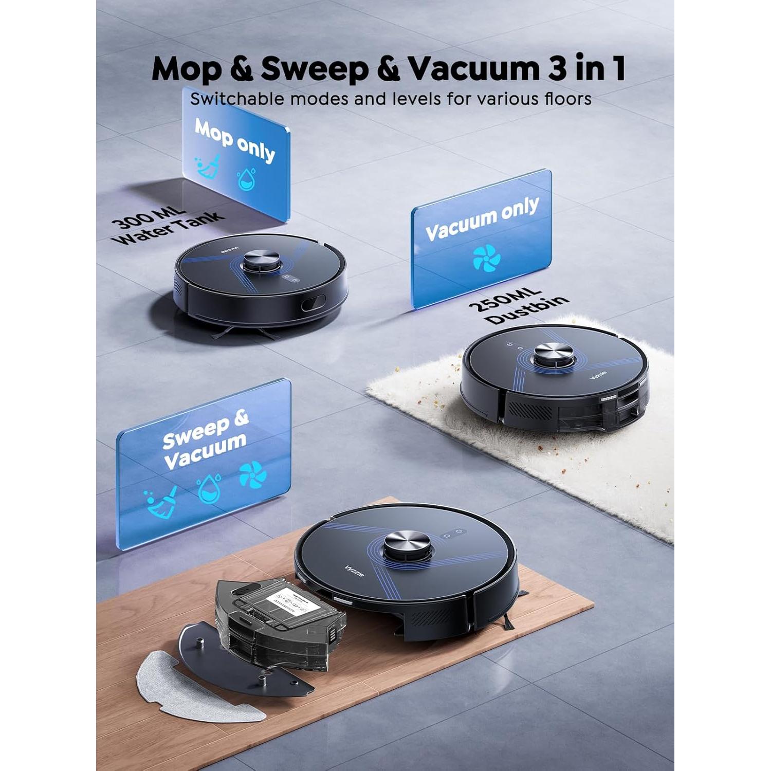 Aspiradora Robot Vyzzle E20 Autovaciable 5500Pa WiFi