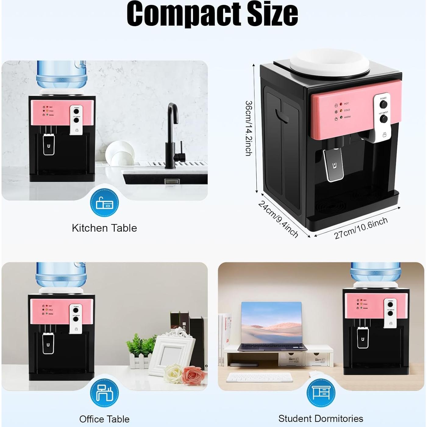 Dispensador de Agua Caliente y Frío QQDETRR 500W 26.92x23.98cm