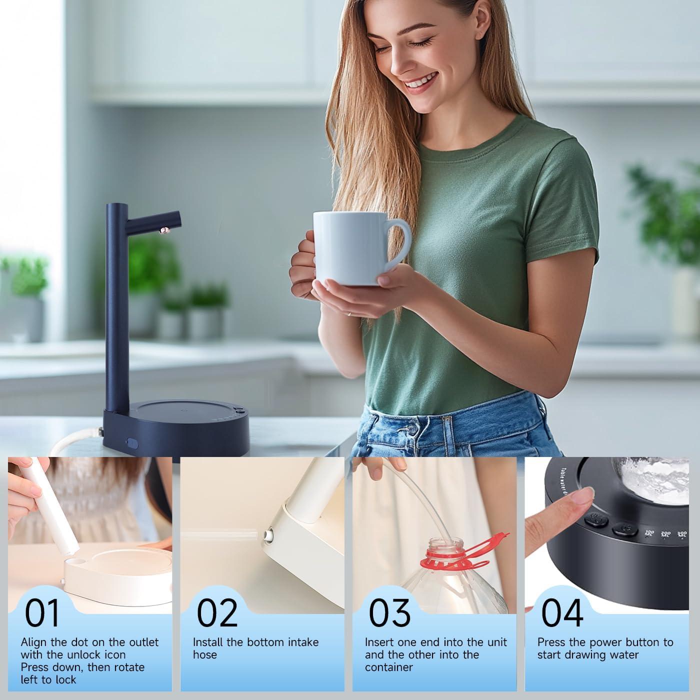 Dispensador de Agua Eléctrico Mottinhill 5 Galones Azul