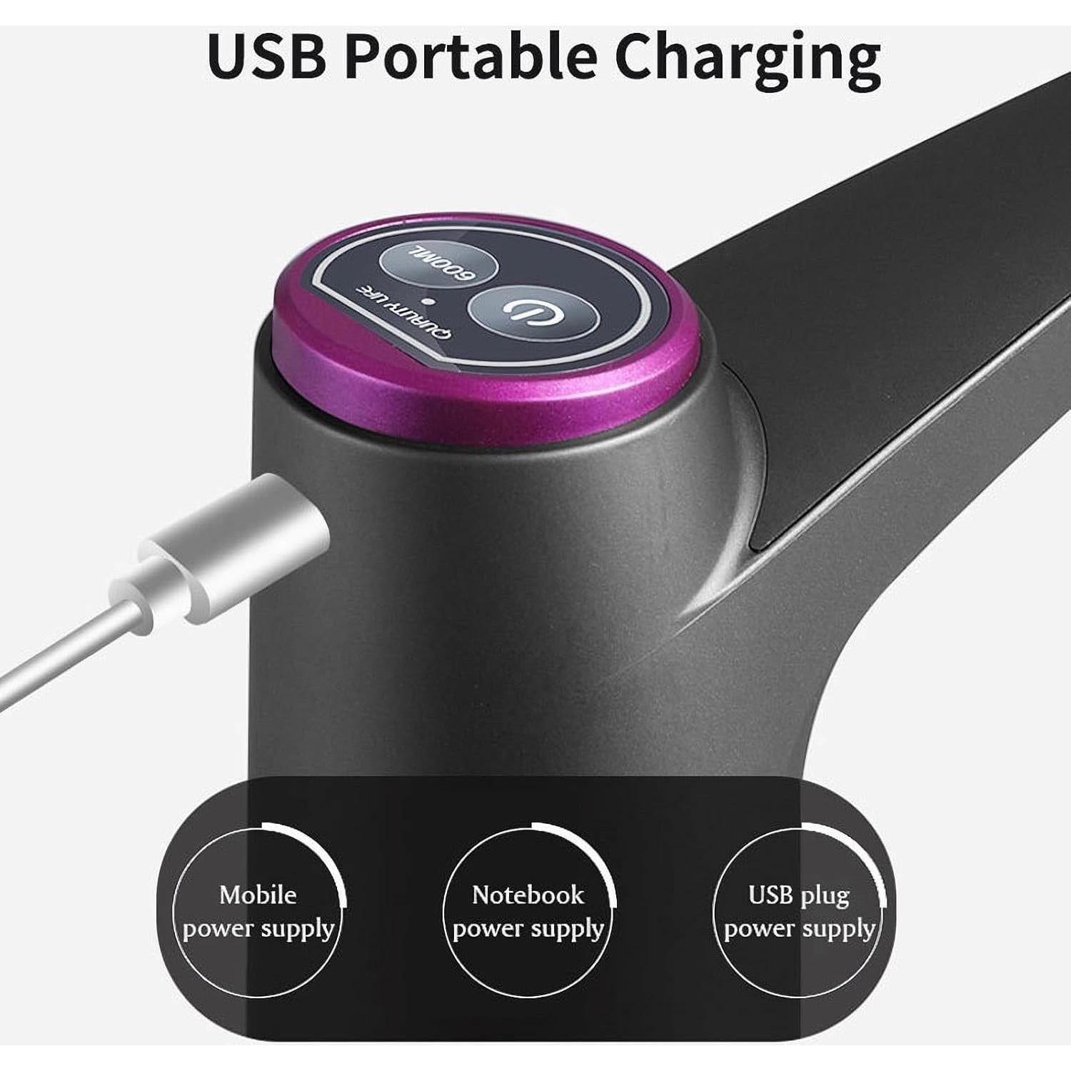 Dispensador de Agua Eléctrico HiPiCok 5 Galones USB Negro