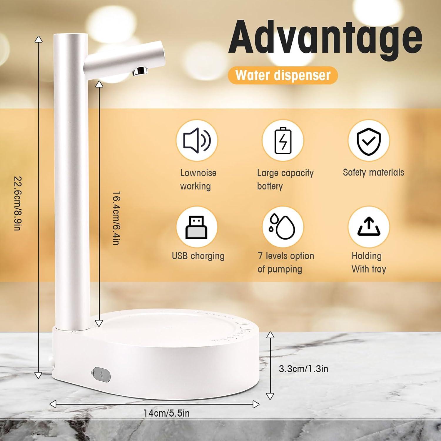 Dispensador de Agua Eléctrico Primst 5 Galones USB Blanco