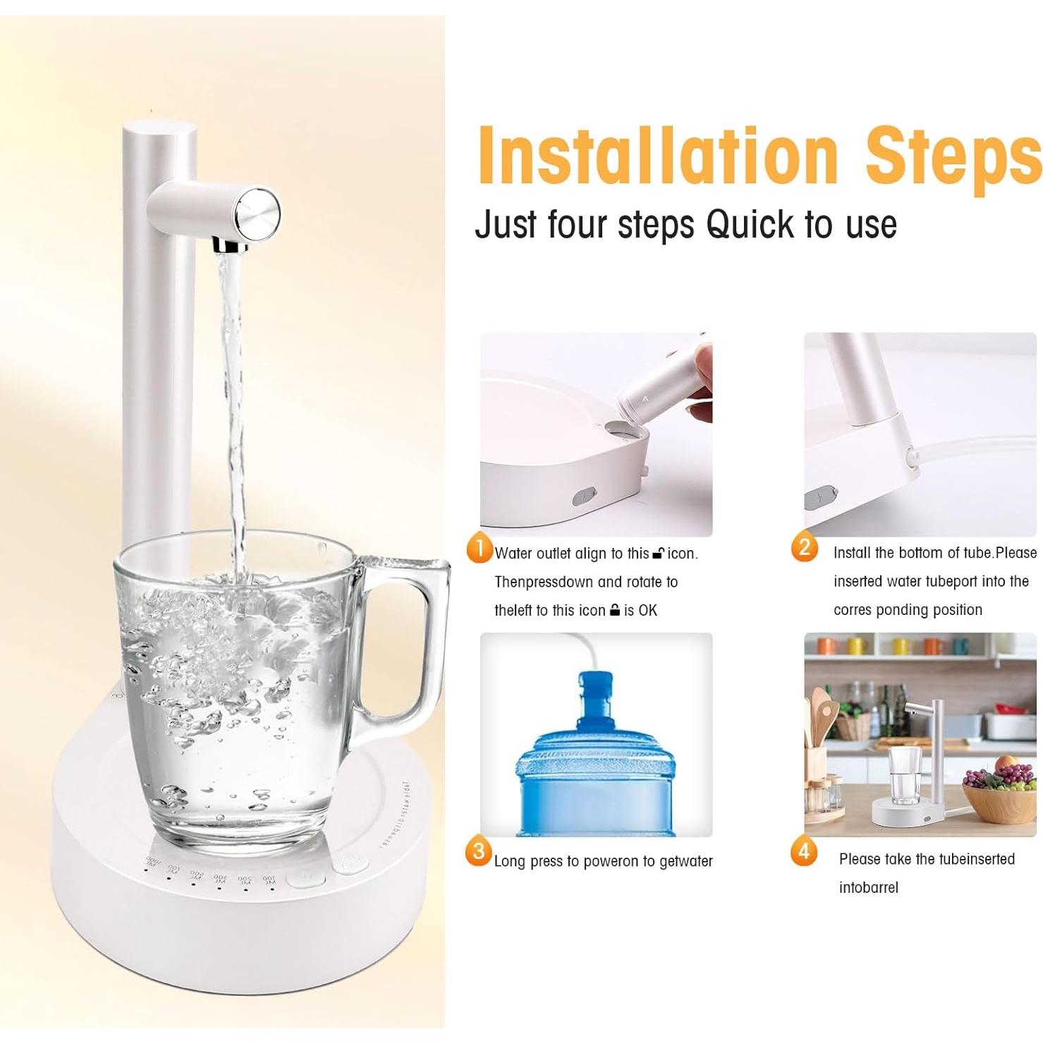 Dispensador de Agua Eléctrico Primst 5 Galones USB Blanco