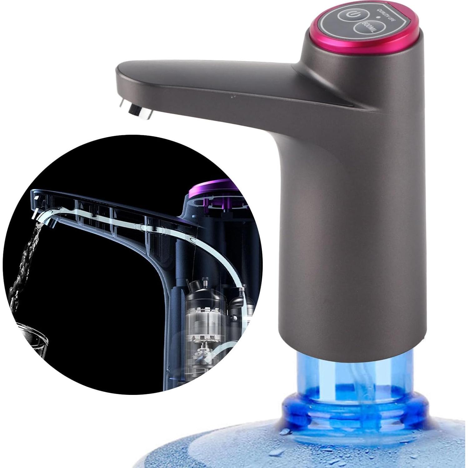 Dispensador de Agua Eléctrico Topyond USB 5 Galones Negro