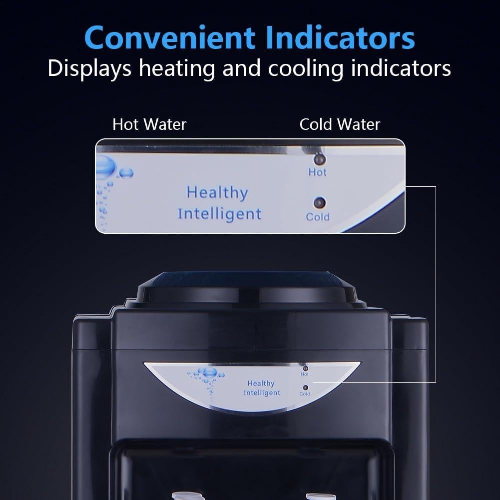 Dispensador de Agua Caliente y Fría LUVCMFT 5 Galones Negro