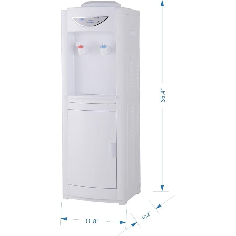 Dispensador de Agua Fría y Caliente Genérico 5 Galones Blanco