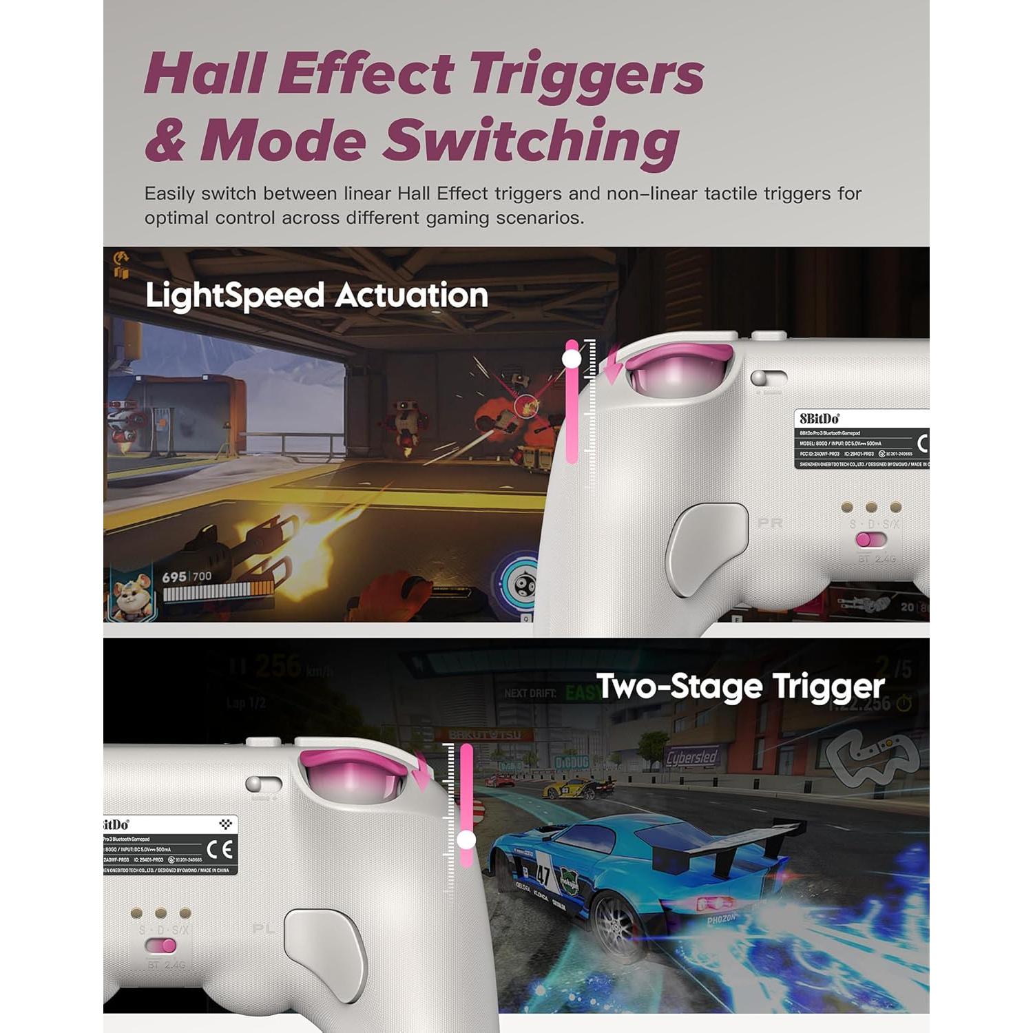 Controlador Bluetooth 8Bitdo Pro 3 G Classic - Multiplataforma