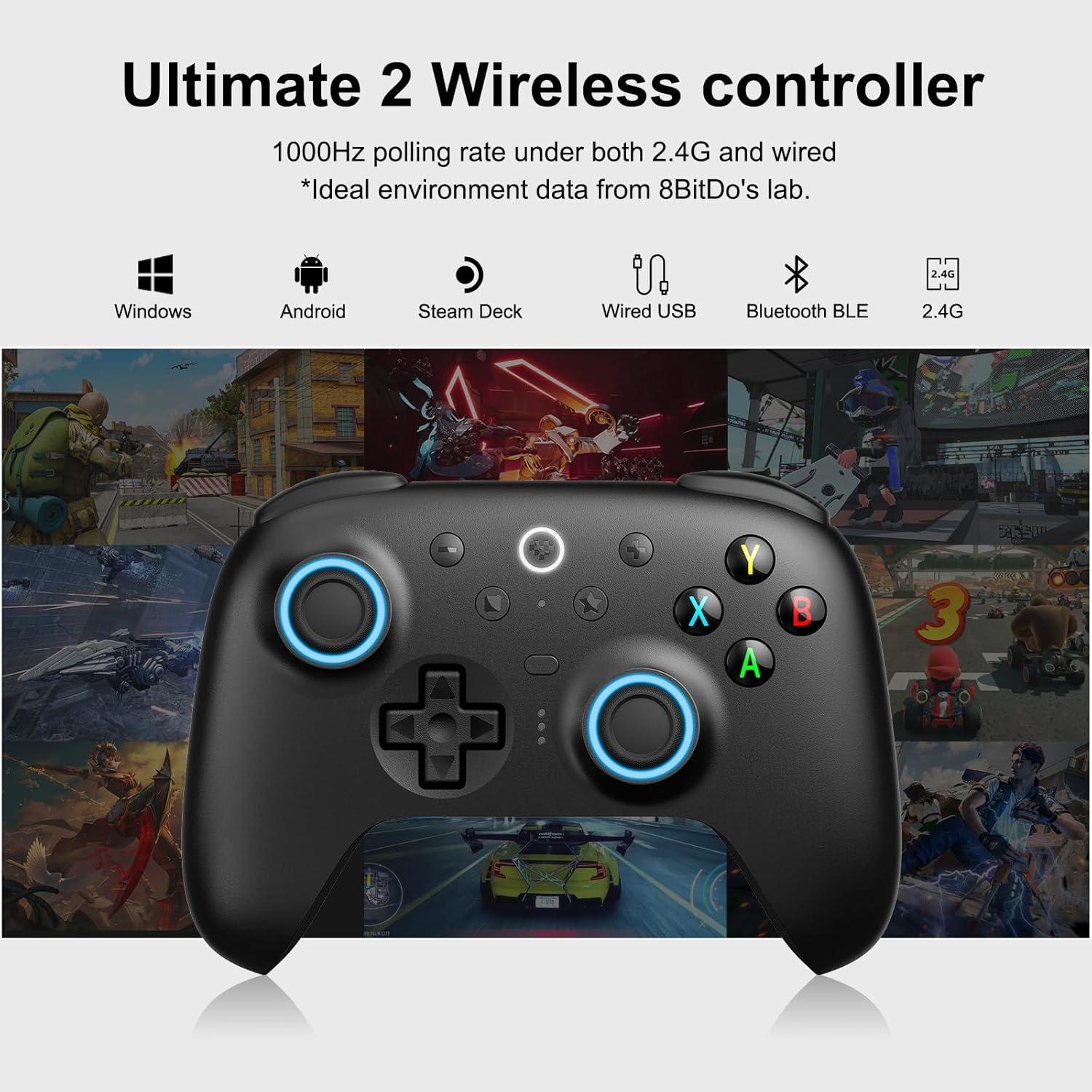 Controlador Inalámbrico 8Bitdo Ultimate 2 para Windows y Android