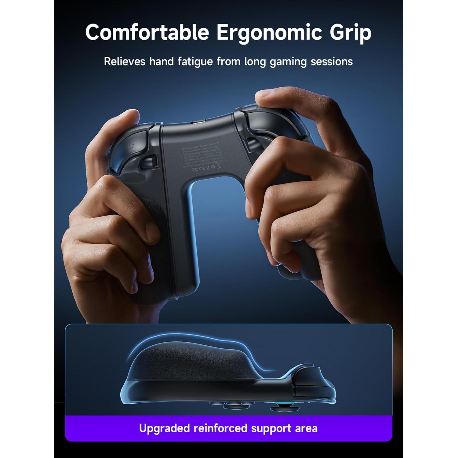 Agarre Ergonómico JSAUX para Nintendo Switch 2 - Carga y Juega