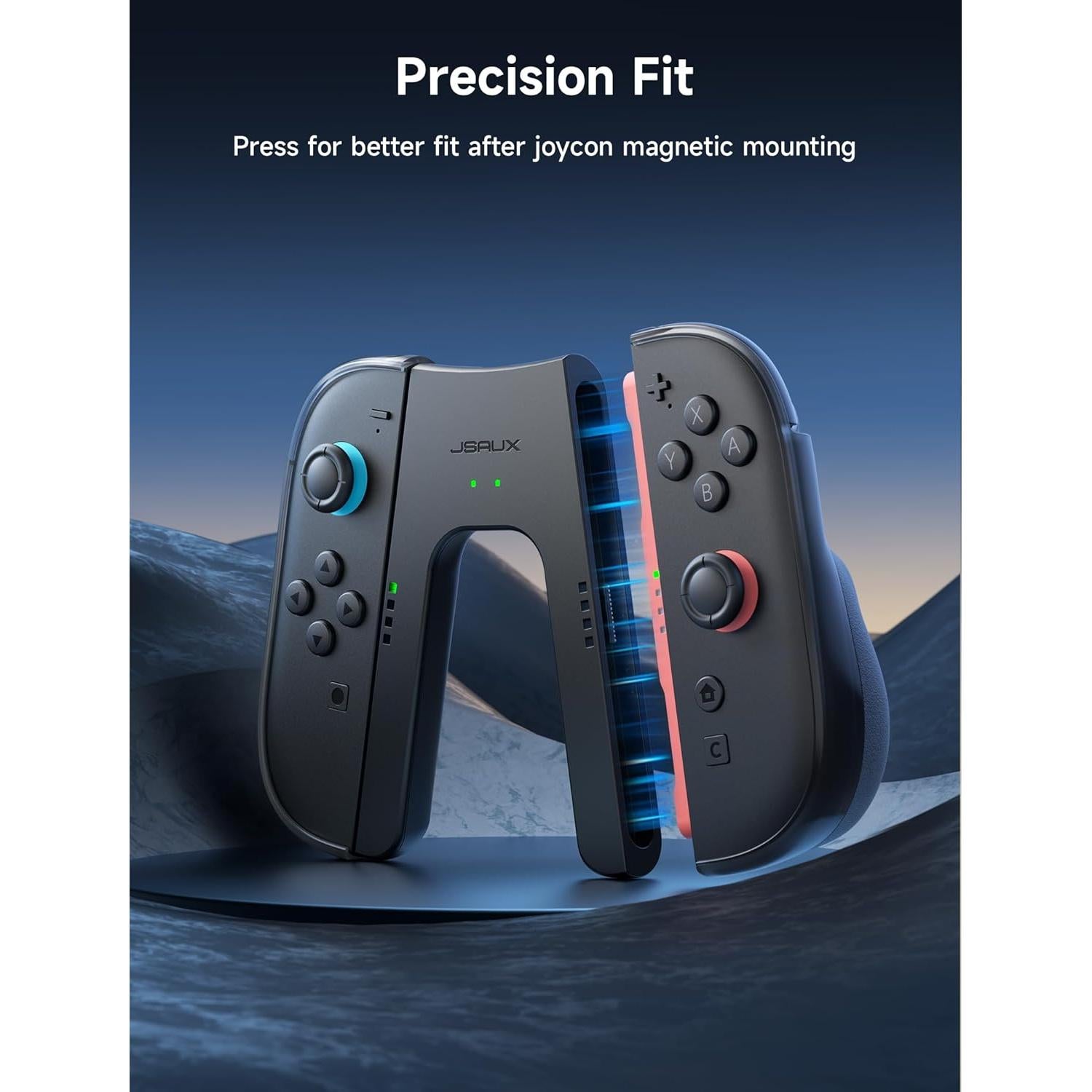 Agarre Ergonómico JSAUX para Nintendo Switch 2 - Carga y Juega