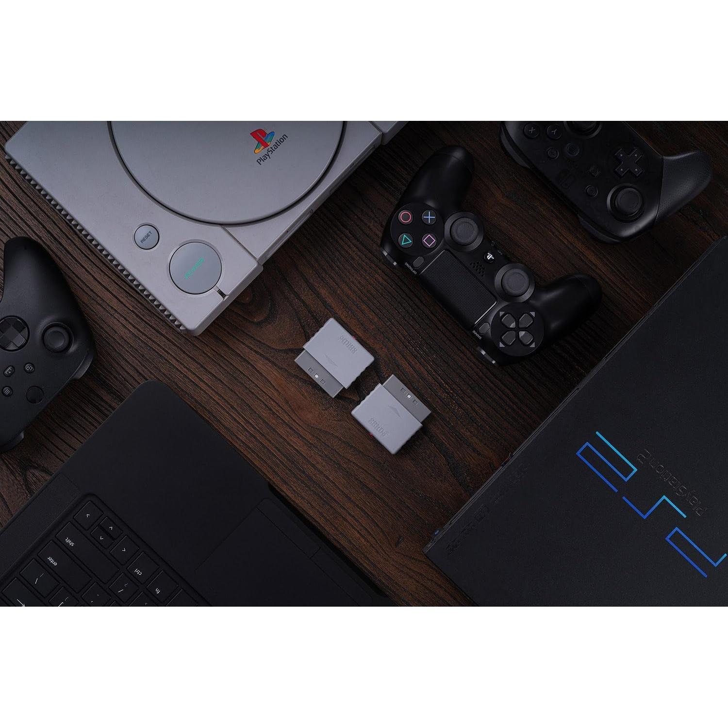 Adaptador Retro Bluetooth 8Bitdo para PS1/PS2/Windows - Compatible PS4/PS5/Xbox