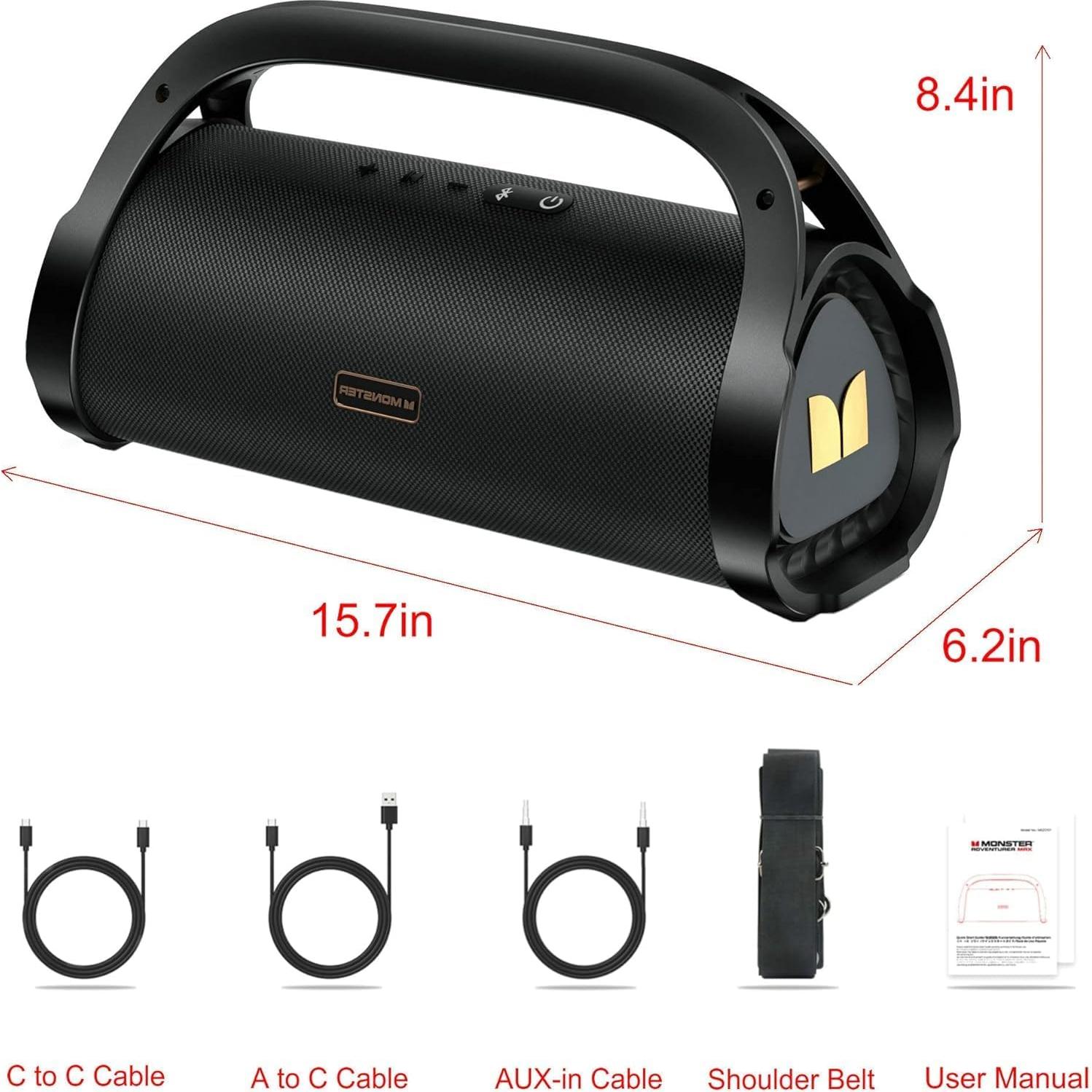 Altavoz Bluetooth Monster Adventurer Max 100W Impermeable IPX7