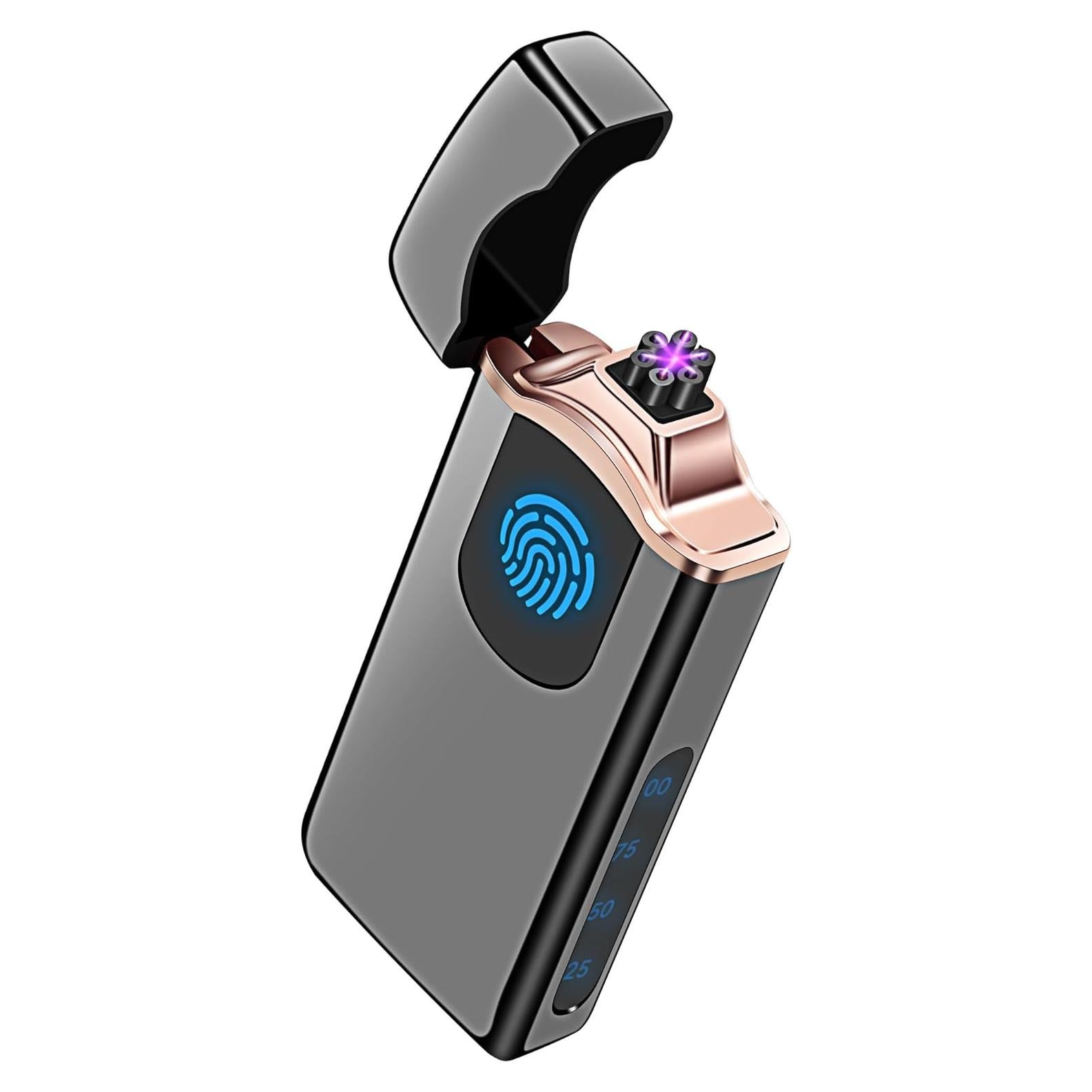 Encendedor de Plasma Triple Arco Lesbri Recargable USB Negro