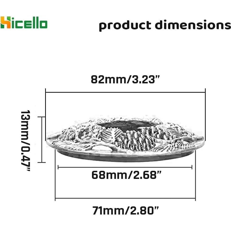 Toppers de Vela de Metal Hicello 3PCS Bronce Antiguo 8.2cm