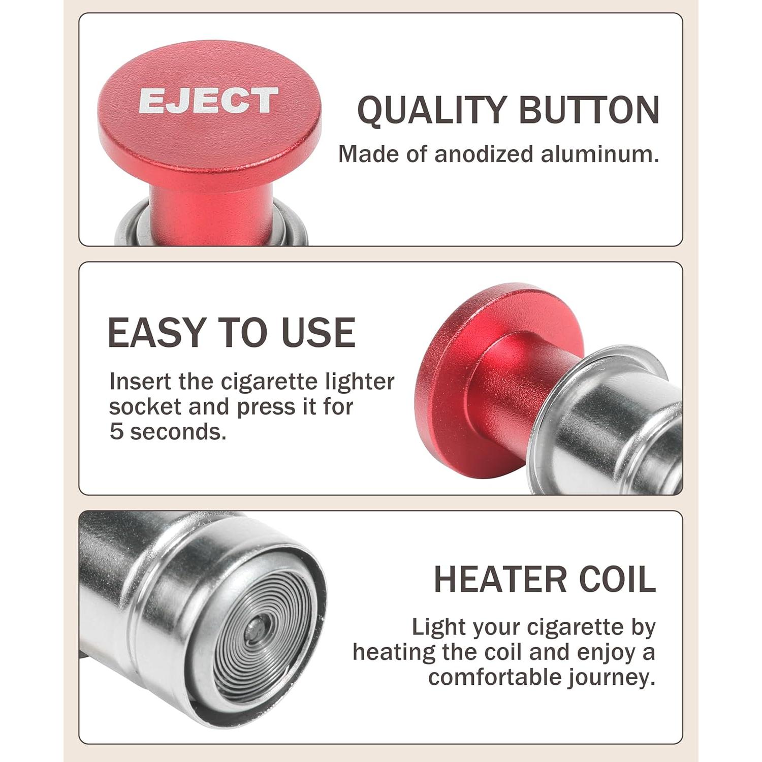 Encendedor de Cigarrillos Automóvil bylikeho 12V Aluminio Anodizado