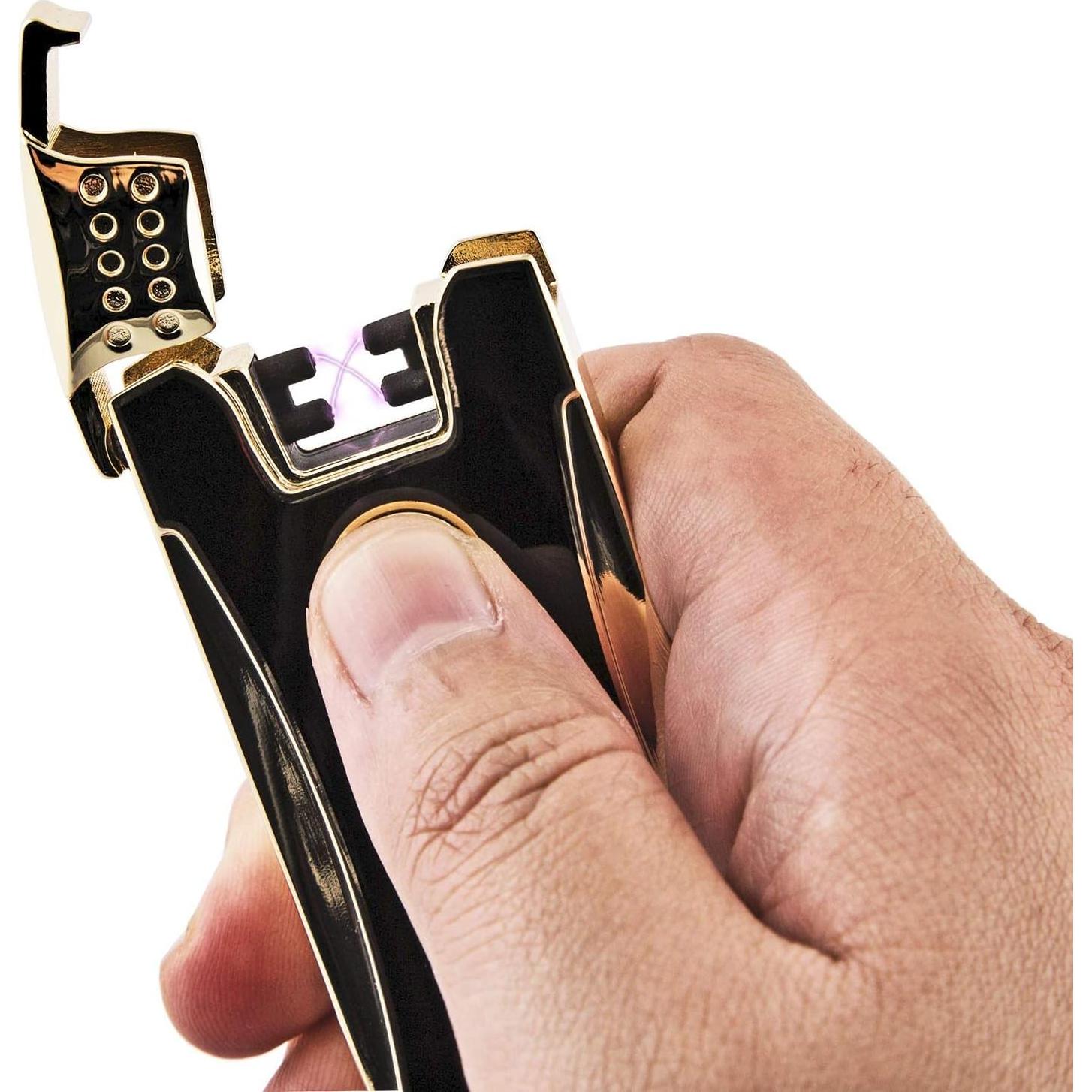 Encendedor Eléctrico Recargable Tesla Coil Lighters Oro