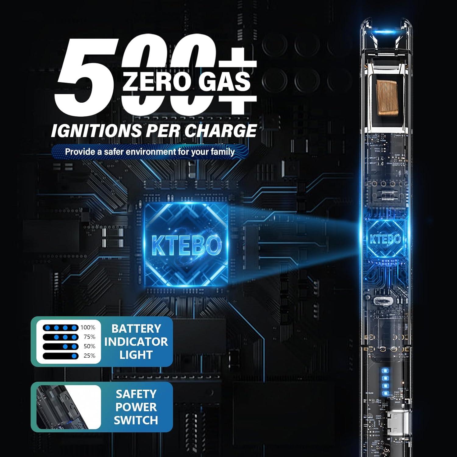 Paquete de 2 Encendedores Eléctricos Banghe 20.1 cm Recargables USB