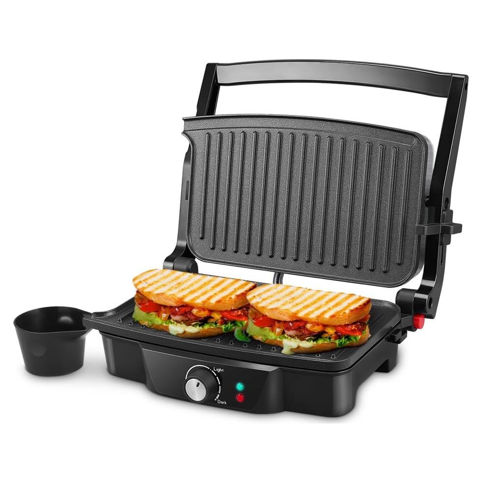 Panini Maker iSiLER 2 Platos 1200W Antiadherente