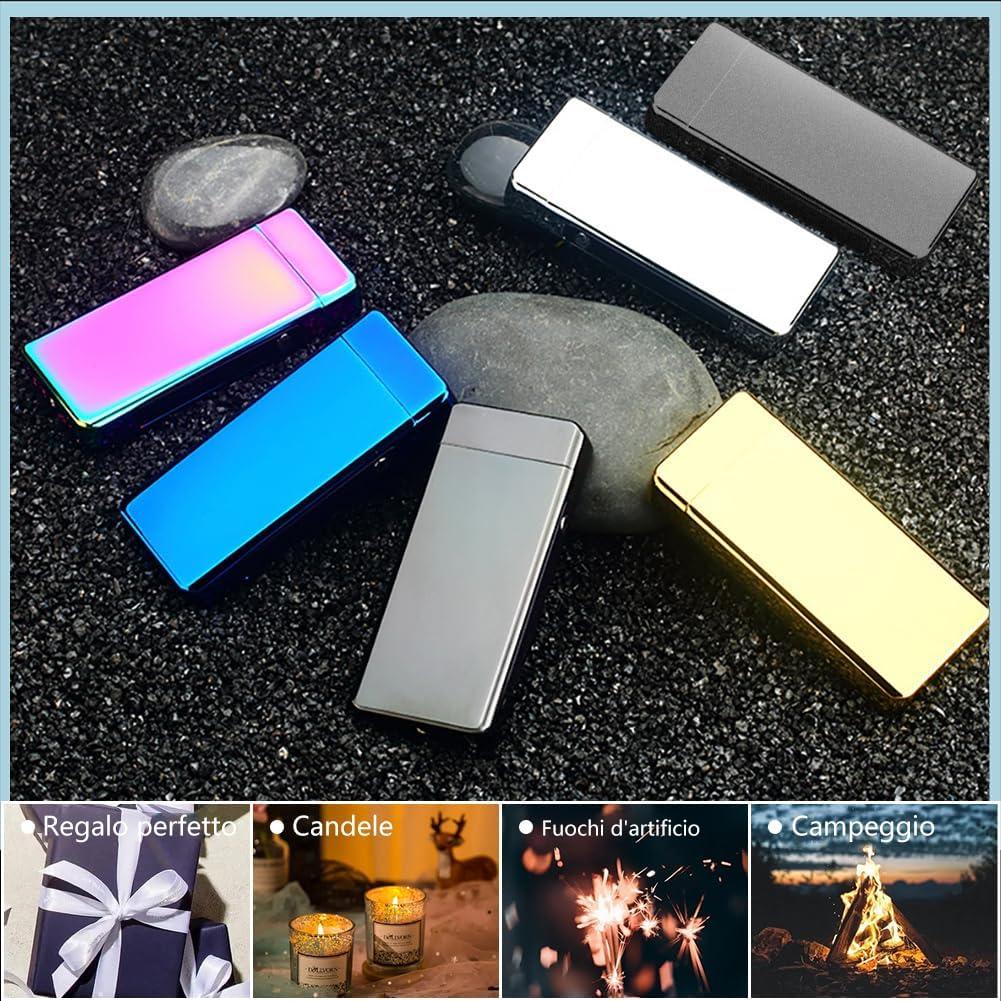 Encendedor Eléctrico Recargable YOZWOO Doble Arco 220mAh Negro