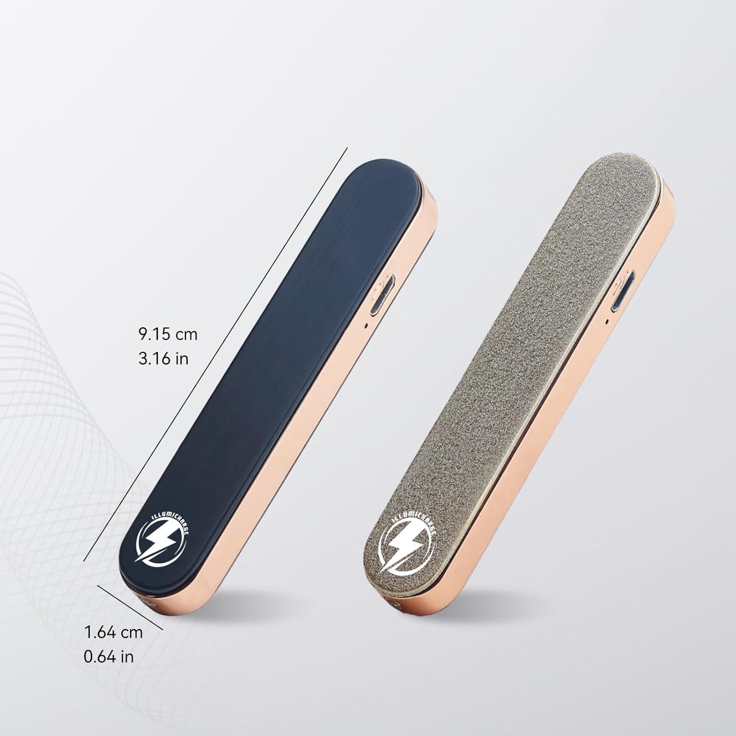 Encendedor Eléctrico Recargable ILLUMICHARGE Negro Mate/Oro Rosa