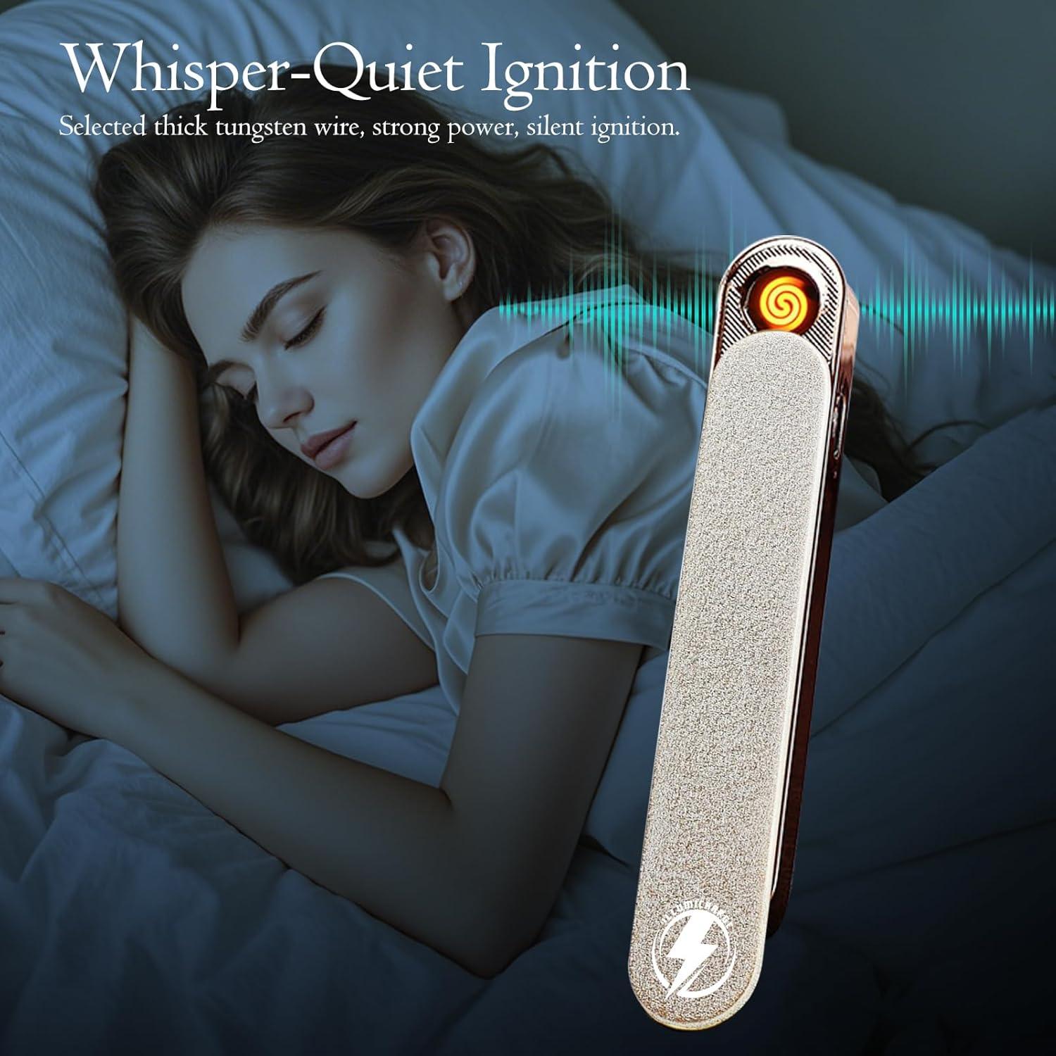 Encendedor Eléctrico Recargable ILLUMICHARGE Negro Mate/Oro Rosa