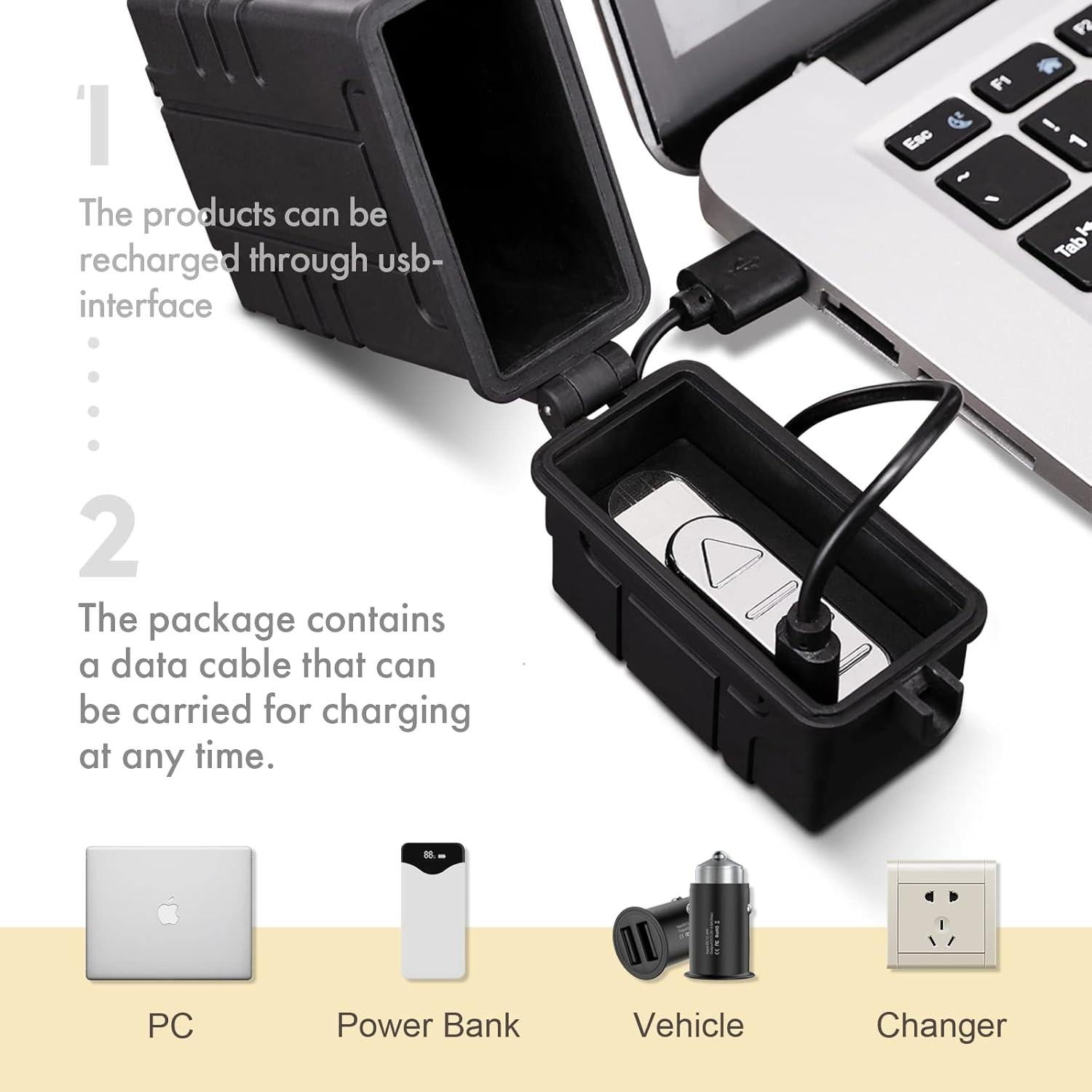 Estuche para Cigarrillos SOMGEM con Encendedor Eléctrico USB 20pcs