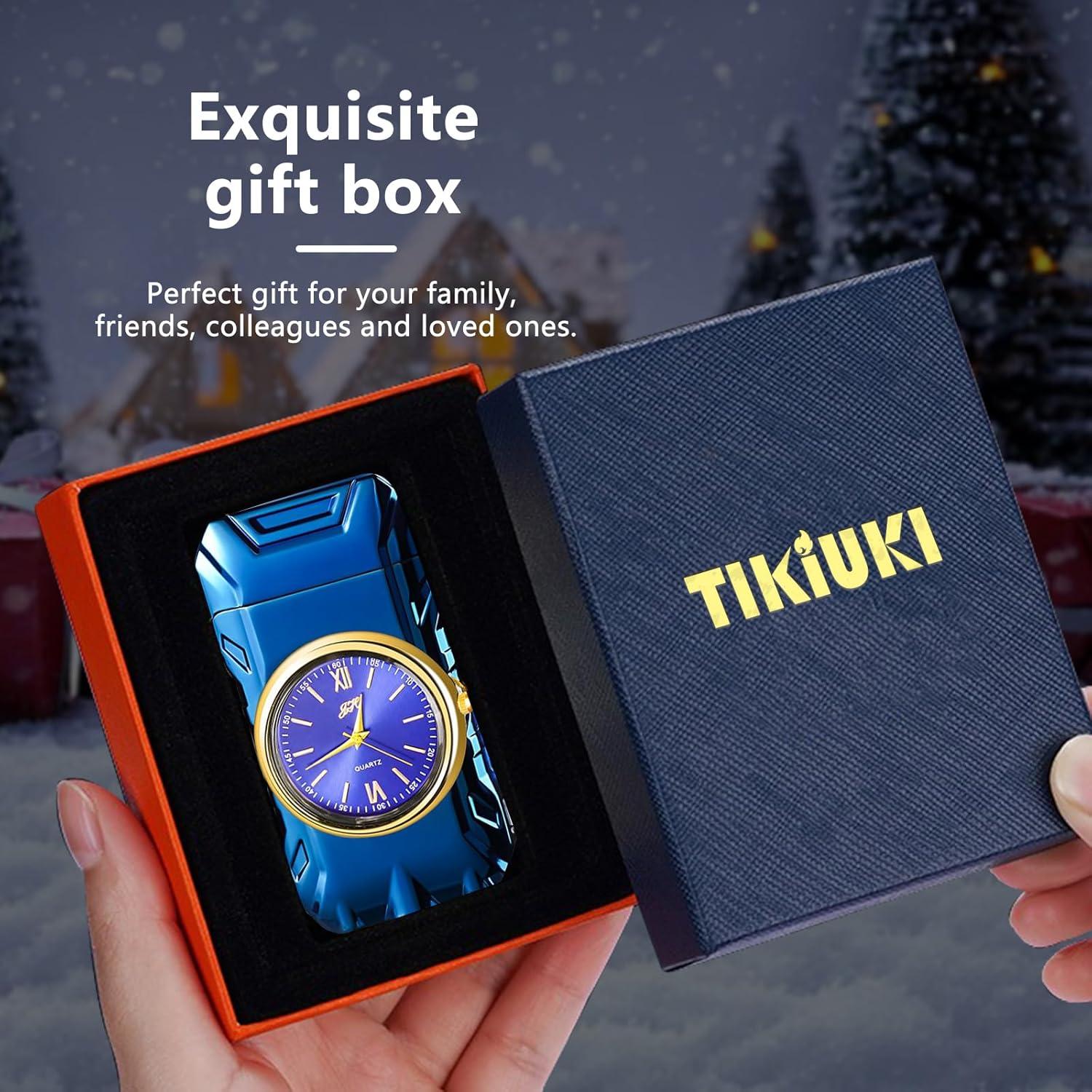 Encendedor Multifuncional TIKIUKI Azul Recargable USB Plasma