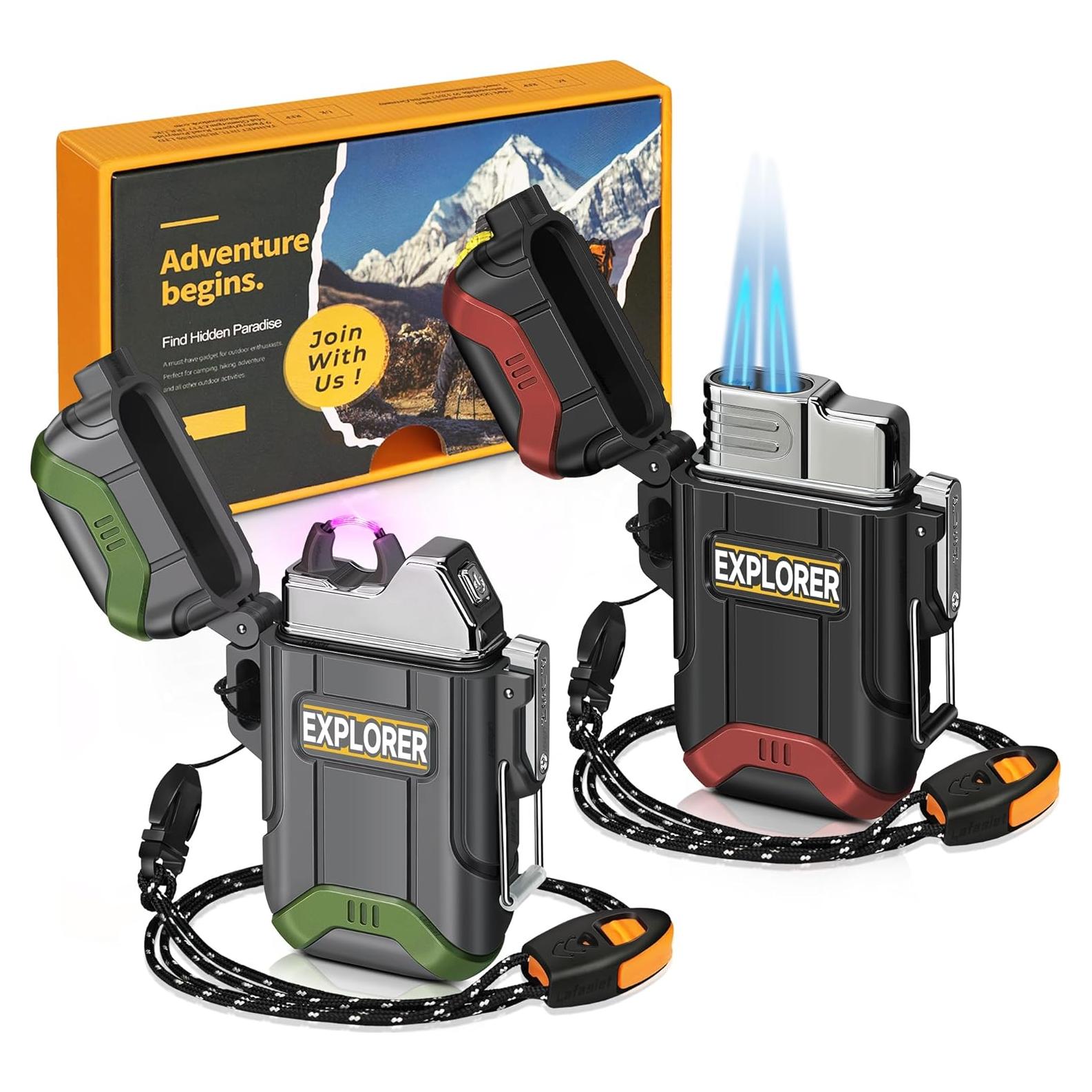 Encendedores Lafagiet USB-C y Doble Antorcha Butano - 2 Pcs