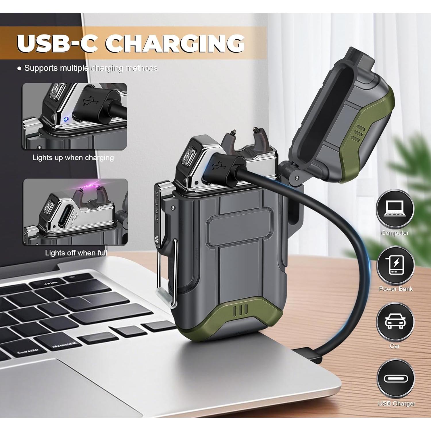 Encendedores Lafagiet USB-C y Doble Antorcha Butano - 2 Pcs