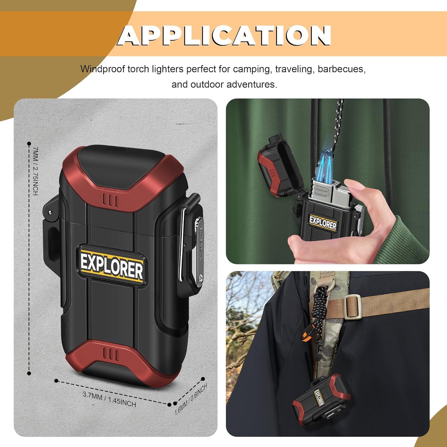 Encendedores Lafagiet USB-C y Doble Antorcha Butano - 2 Pcs