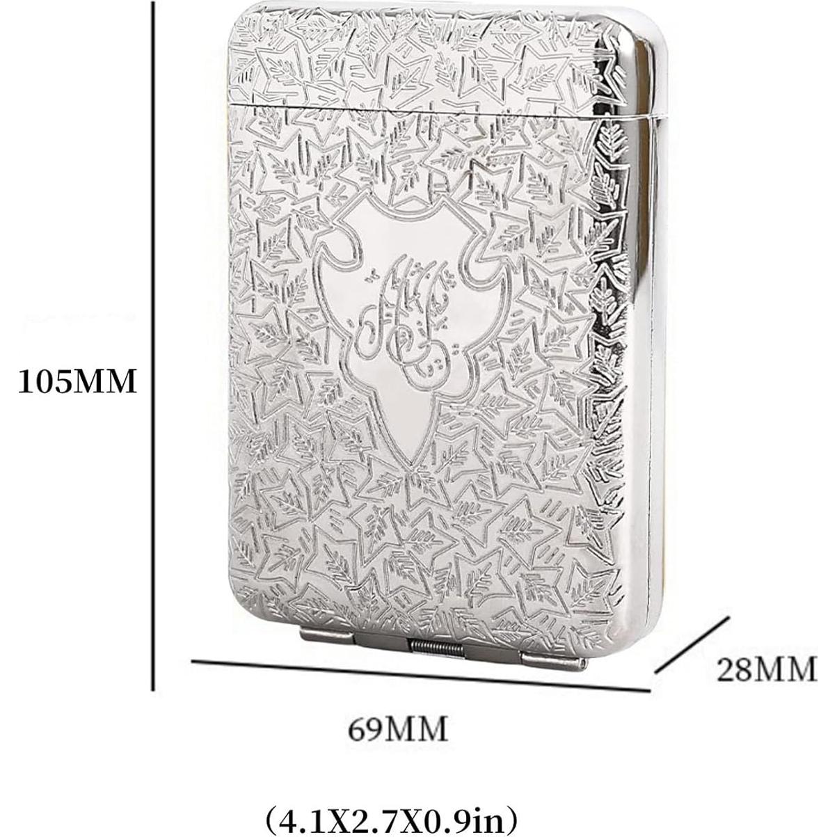 Estuche de Cigarrillos con Encendedor USB CKKC 2 en 1 Plata